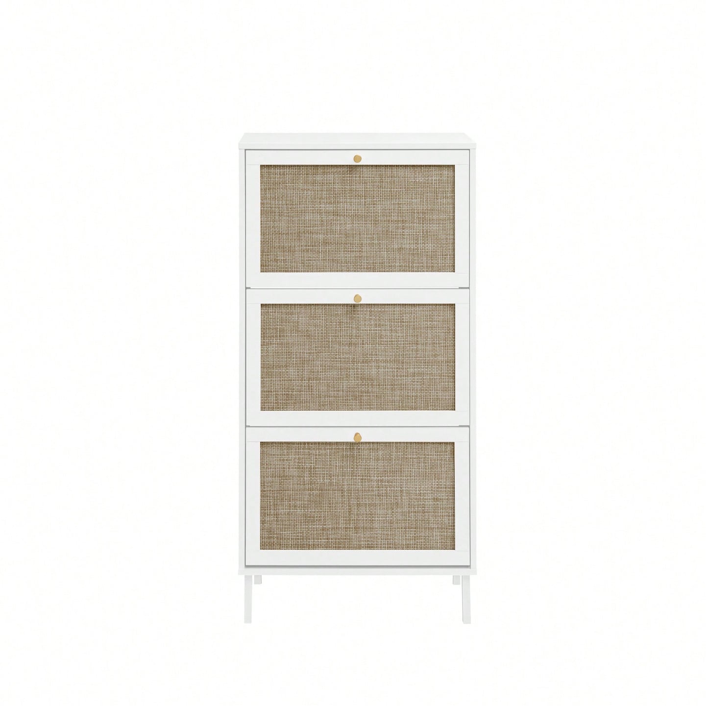 Modern Freestanding 3 Door Shoe Storage Cabinet For Entryway Organization