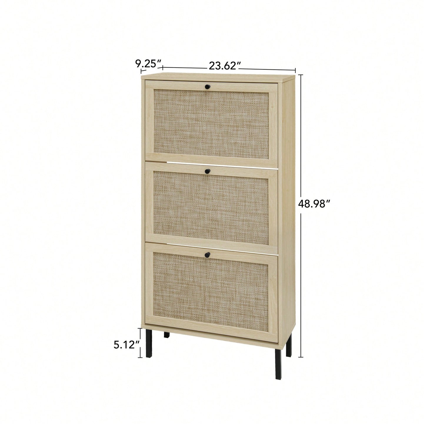 Modern Freestanding 3 Door Shoe Storage Cabinet For Entryway Organization