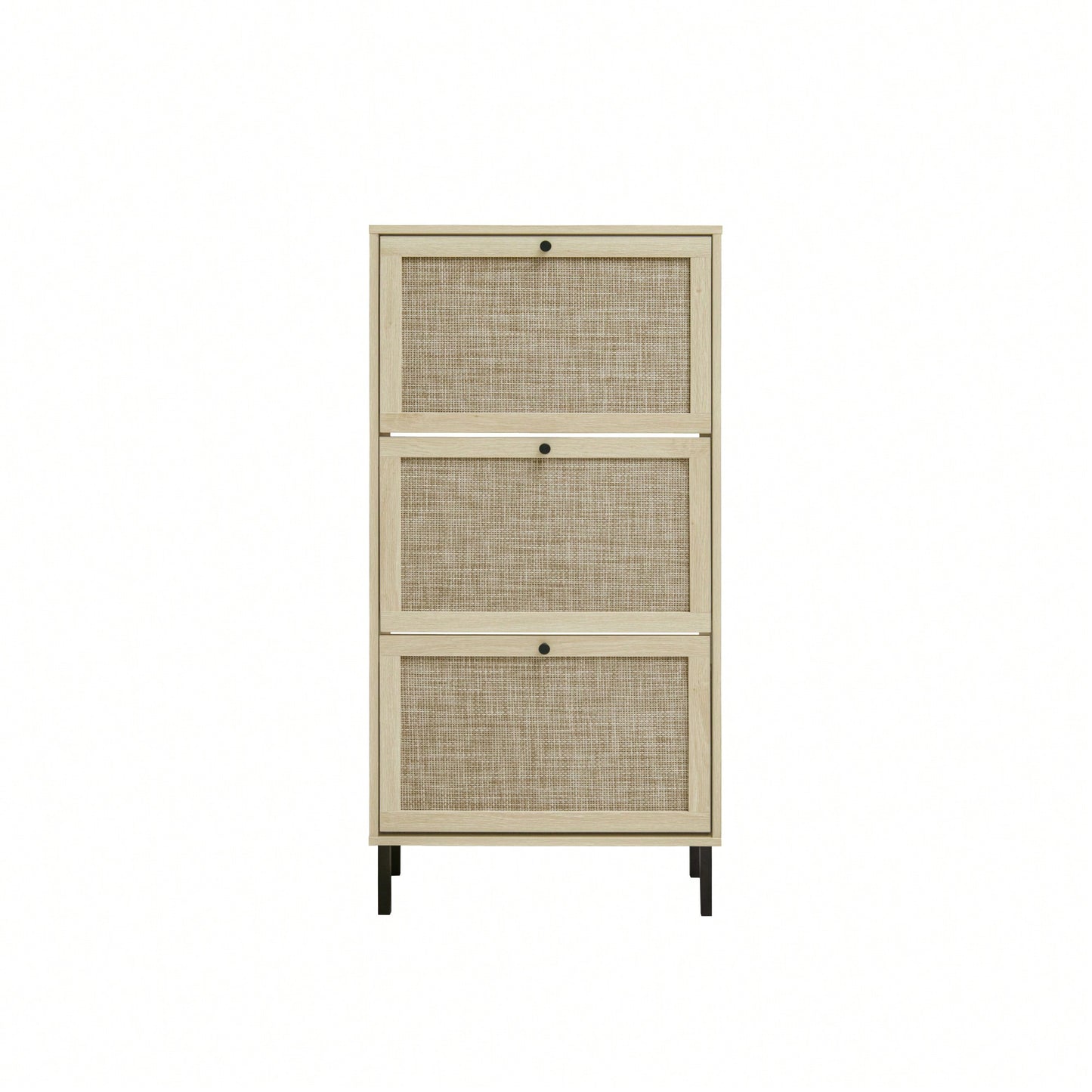 Modern Freestanding 3 Door Shoe Storage Cabinet For Entryway Organization