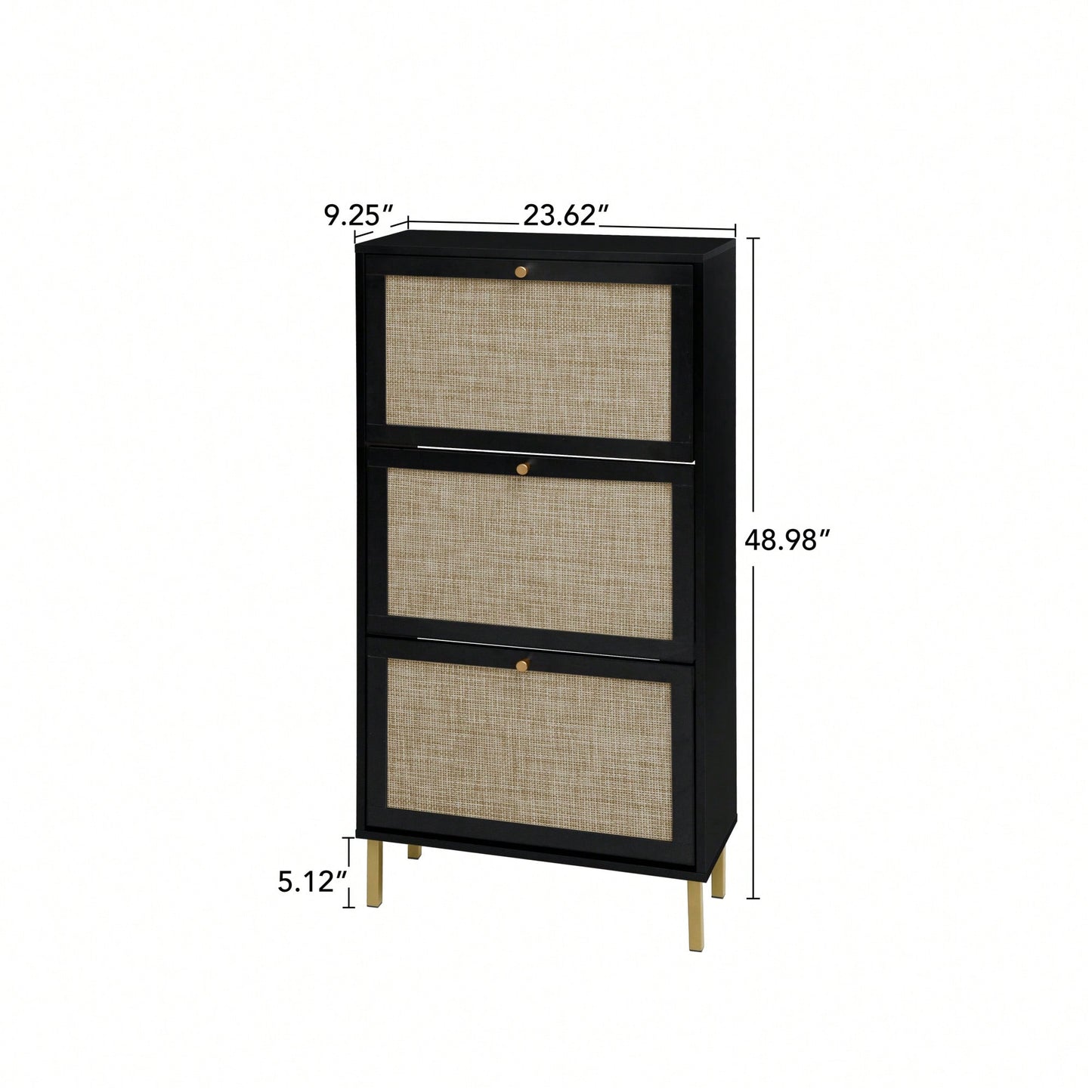 Modern Freestanding 3 Door Shoe Storage Cabinet For Entryway Organization