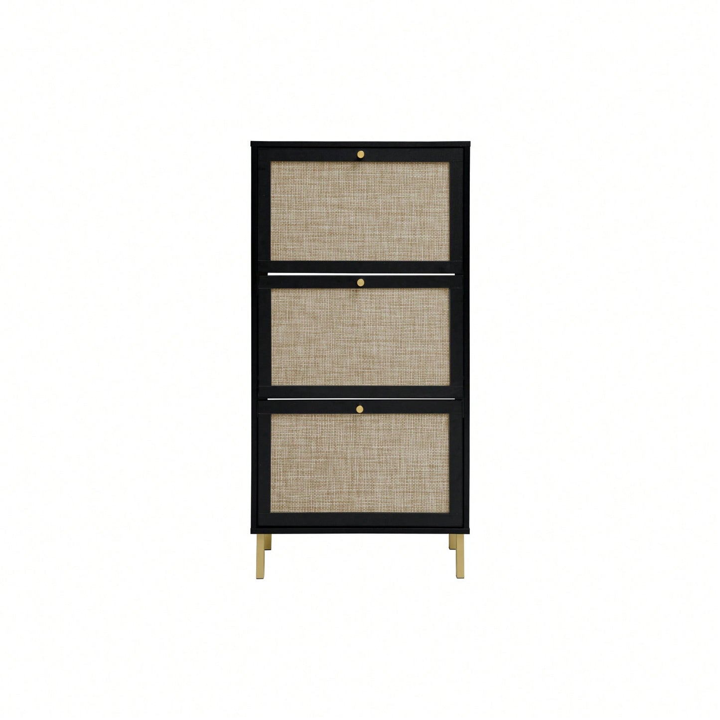 Modern Freestanding 3 Door Shoe Storage Cabinet For Entryway Organization