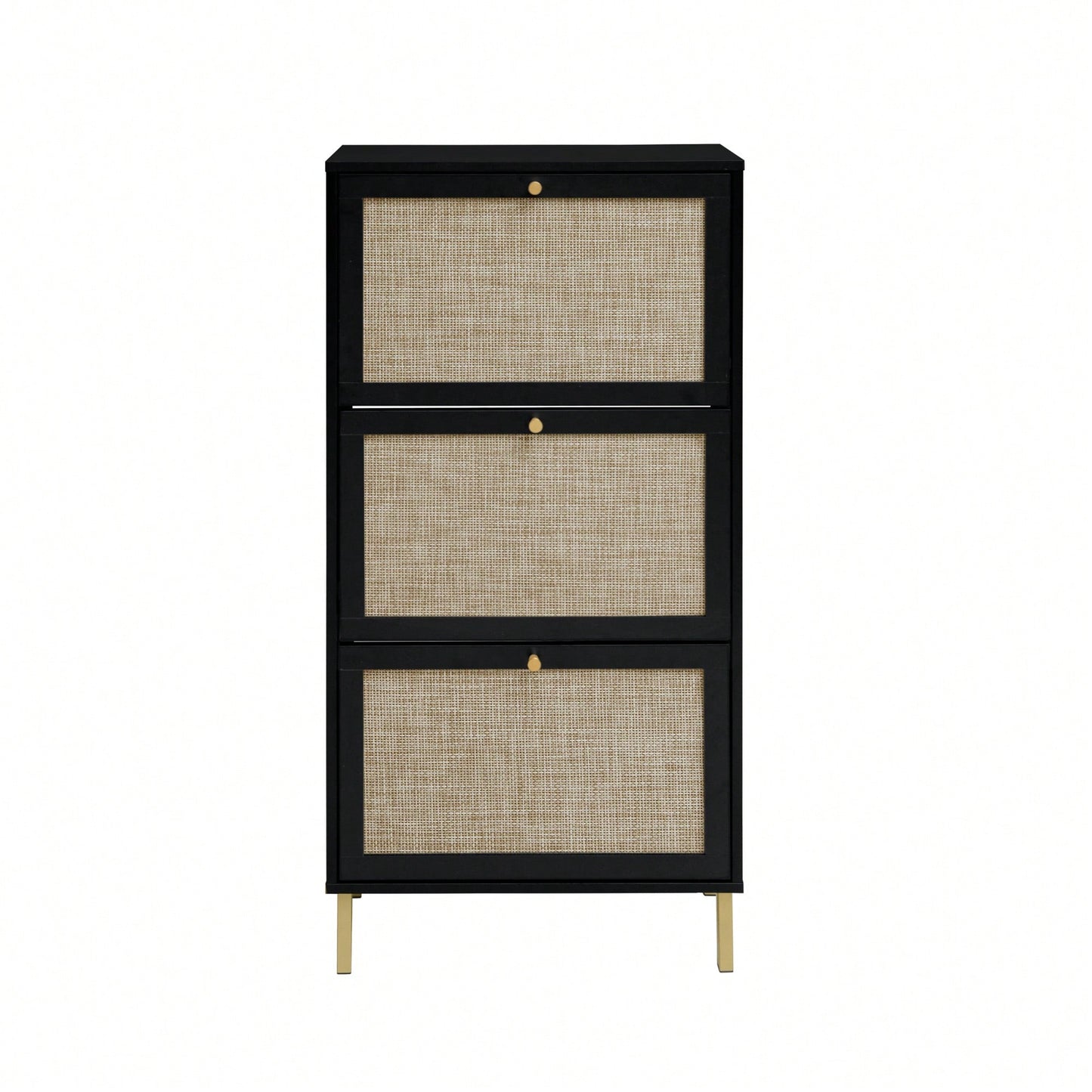 Modern Freestanding 3 Door Shoe Storage Cabinet For Entryway Organization