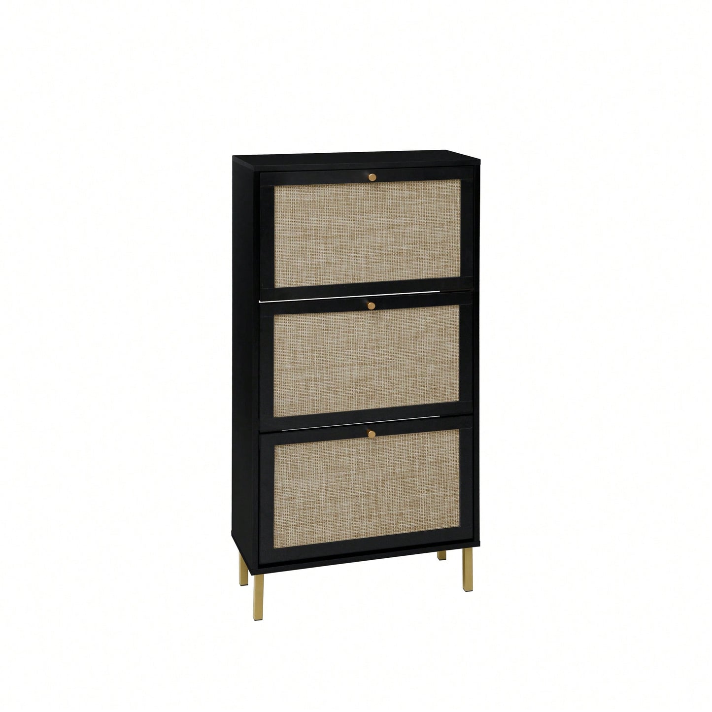 Modern Freestanding 3 Door Shoe Storage Cabinet For Entryway Organization