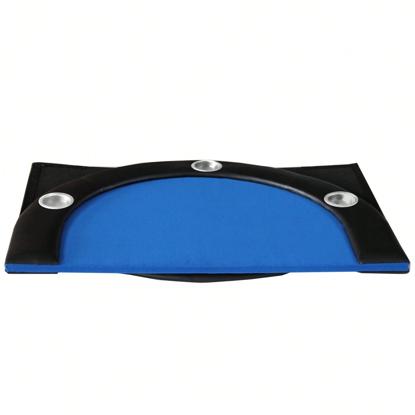 Tri-Fold Folding Poker Table Top For 10 Players Texas Holdem And Blackjack Casino Game Blue
