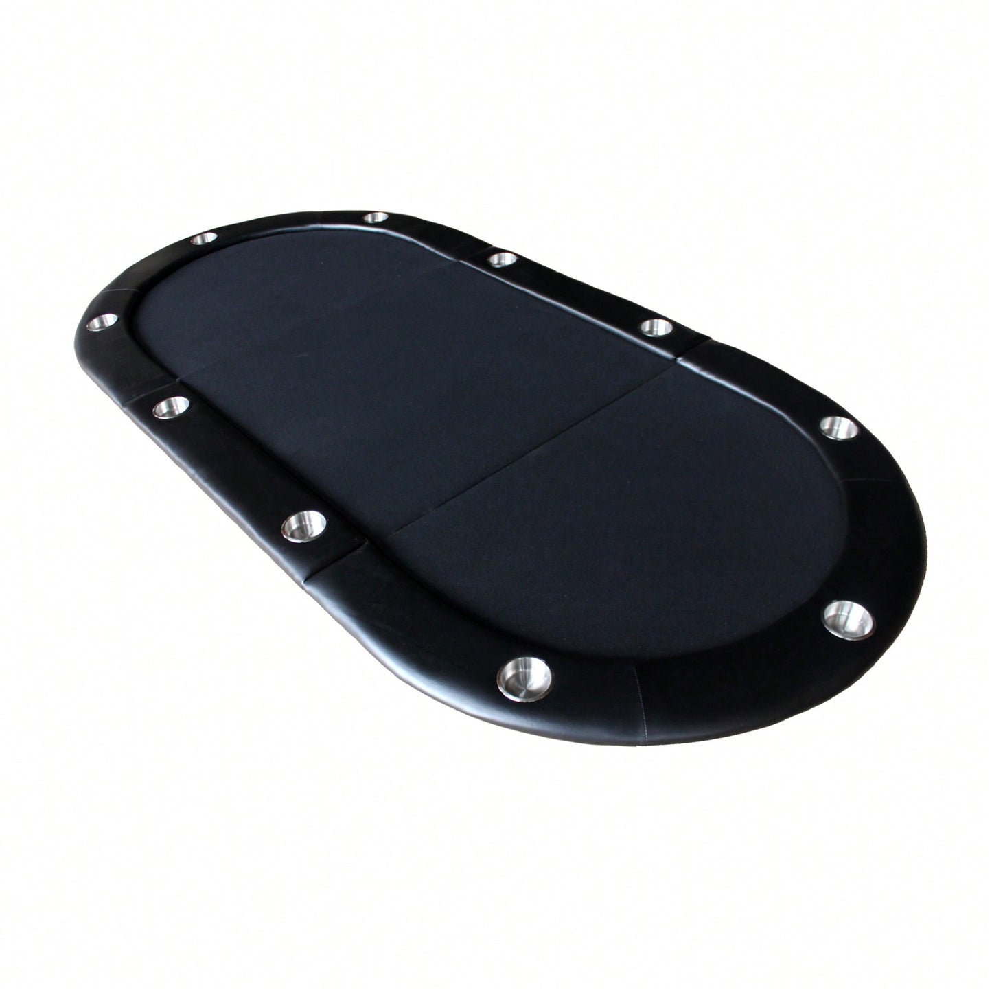 Tri-Fold Folding Poker Table Top For 10 Players Texas Holdem And Blackjack Casino Game Blue