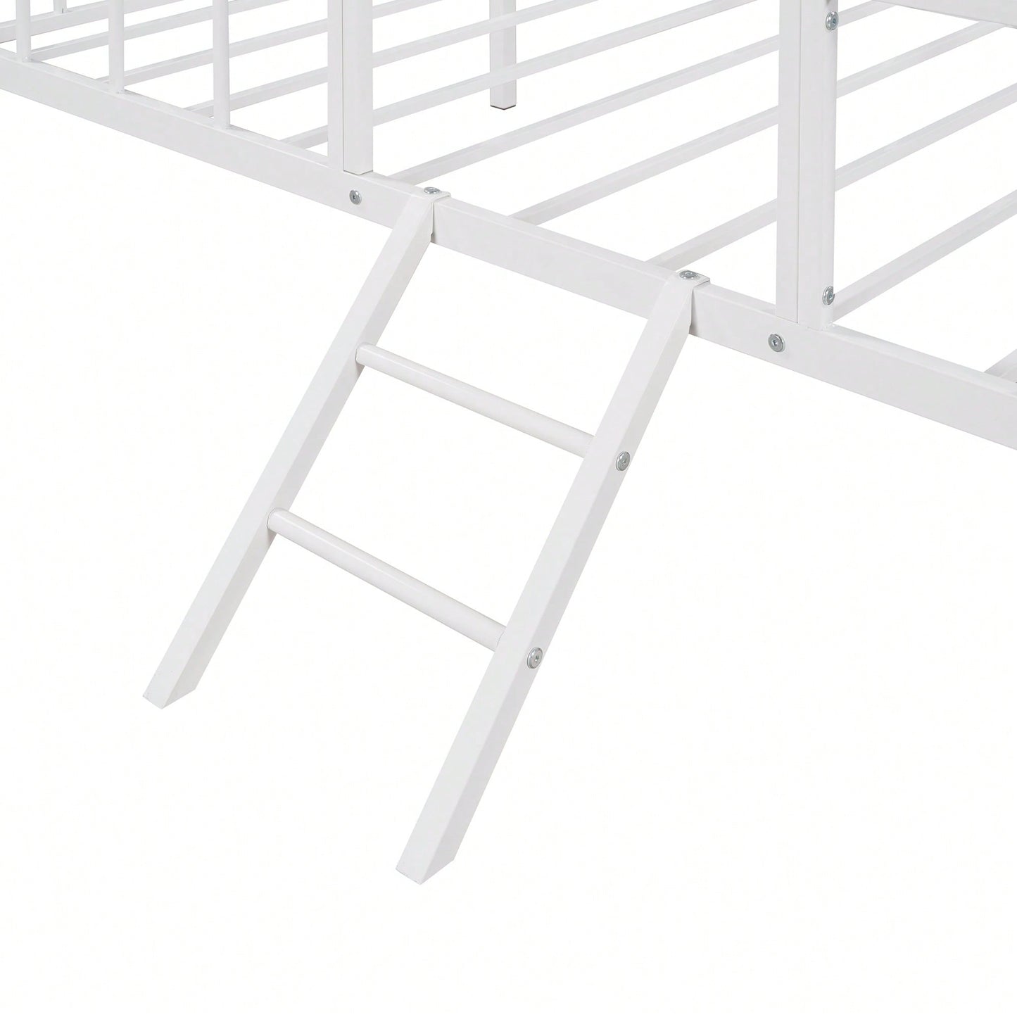 Twin Metal Bed Frame With Slatted Support No Box Spring Required White Finish