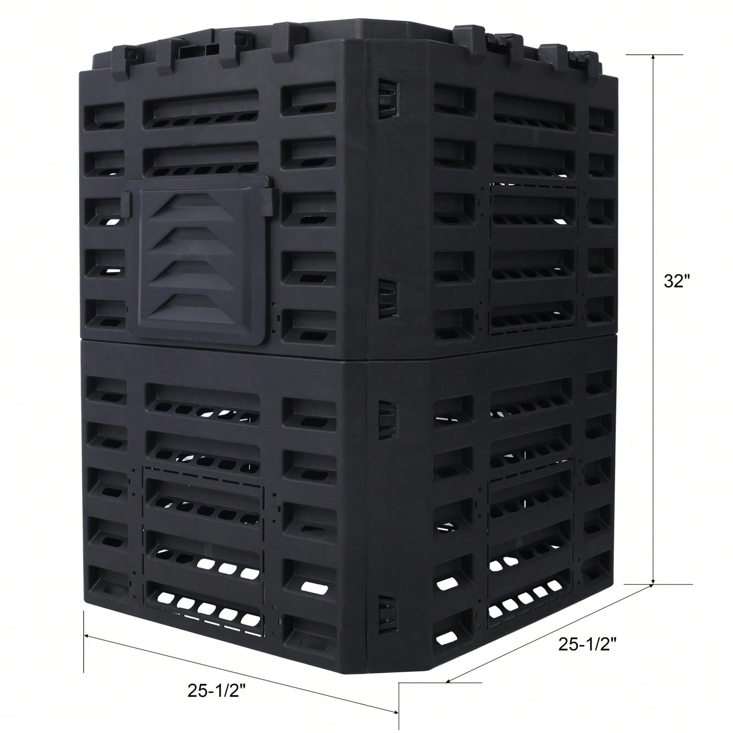 Large 90 Gallon Plastic Garden Composter Bin For Easy Assembly And Aerating Outdoor Composting