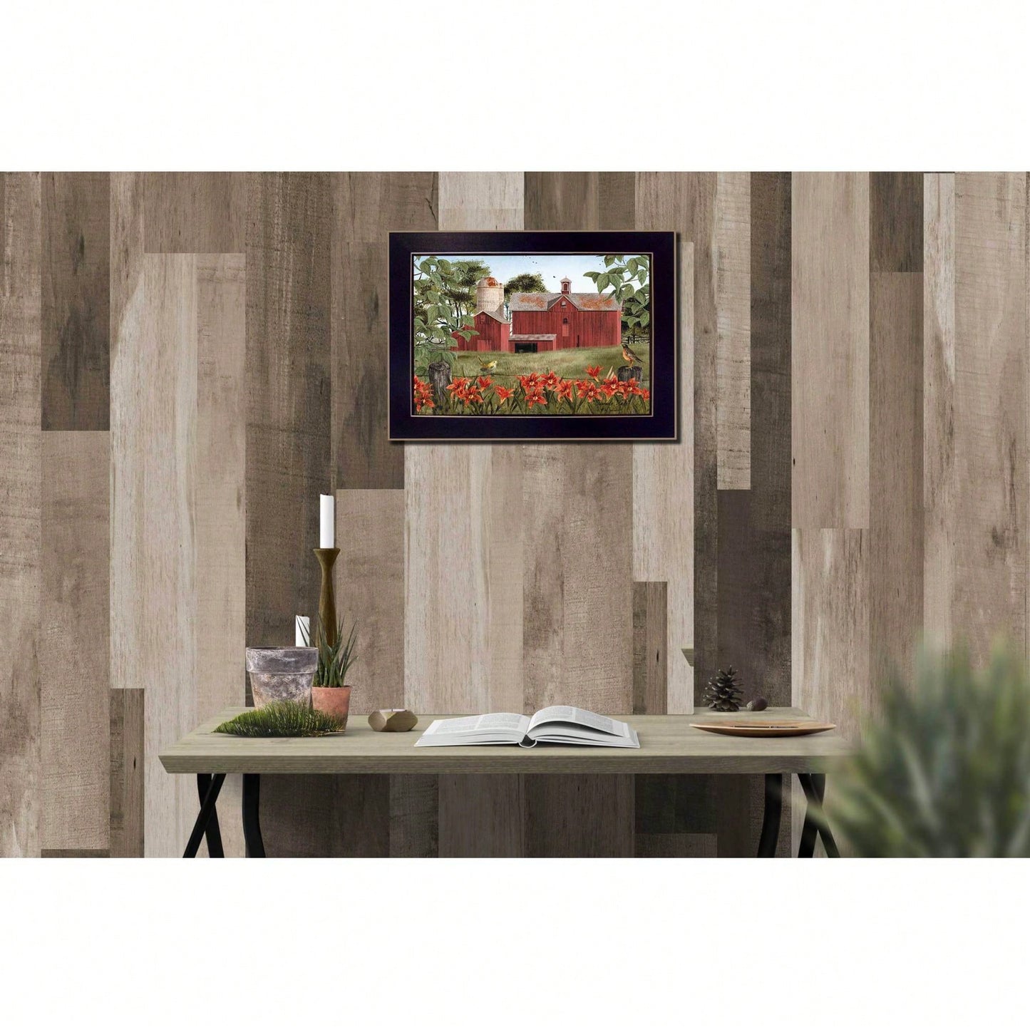 Framed Summer Days Wall Art Ready To Hang Black Frame Decor