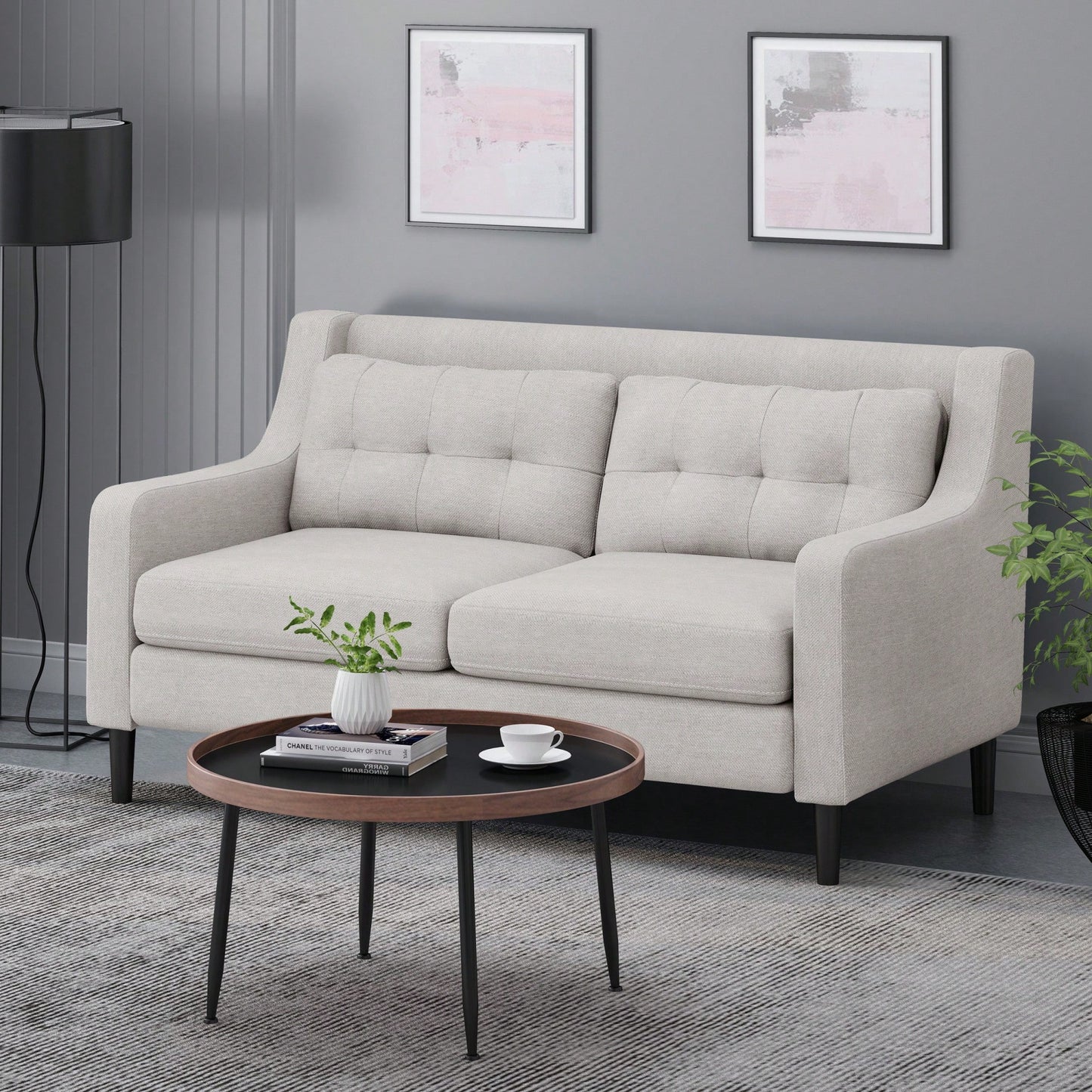 Cozy Two-Seater Sofa For Living Room With Soft Cushions And Modern Design