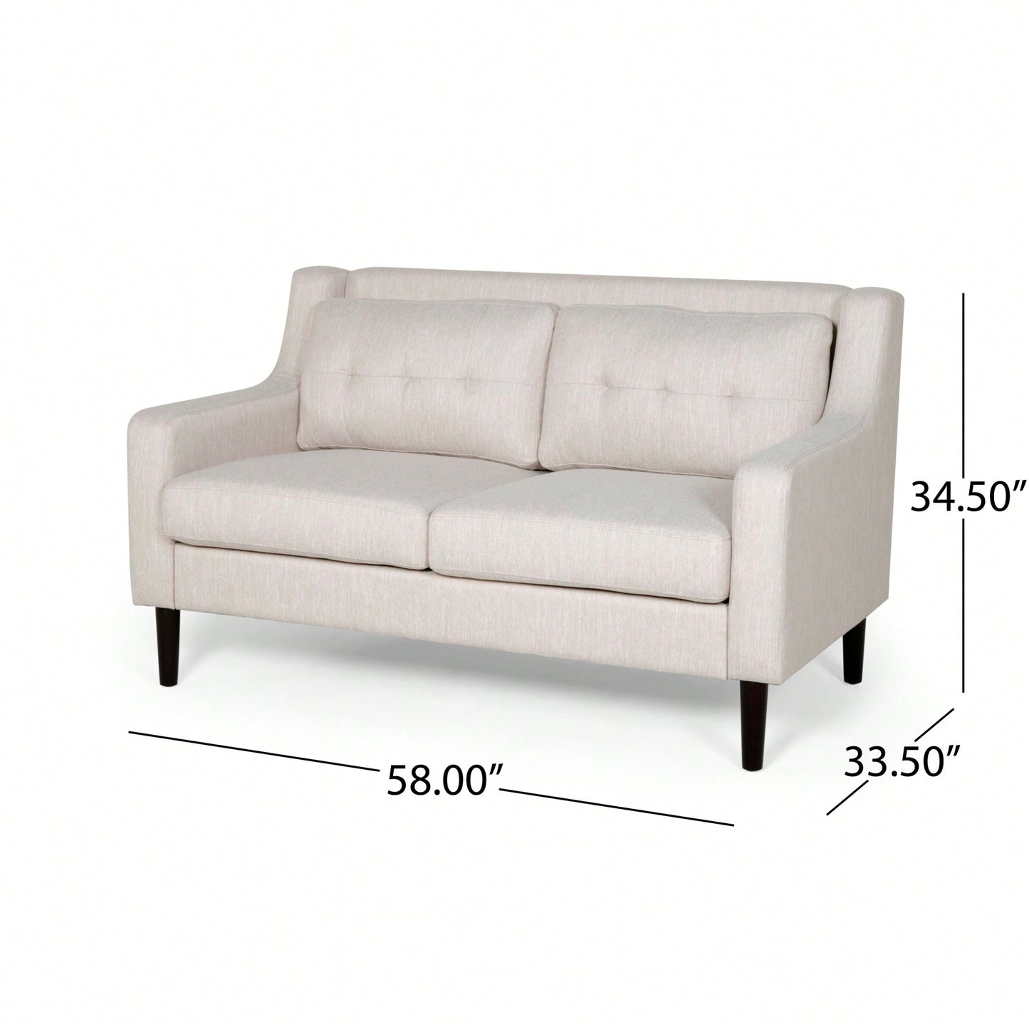 Cozy Two-Seater Sofa For Living Room With Soft Cushions And Modern Design