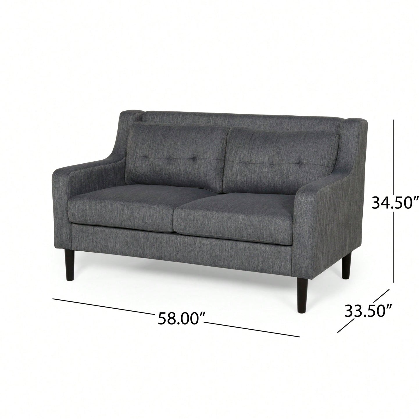 Cozy Two-Seater Sofa For Living Room With Soft Cushions And Modern Design