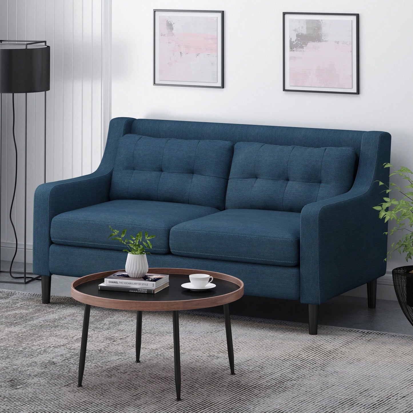 Cozy Two-Seater Sofa For Living Room With Soft Cushions And Modern Design