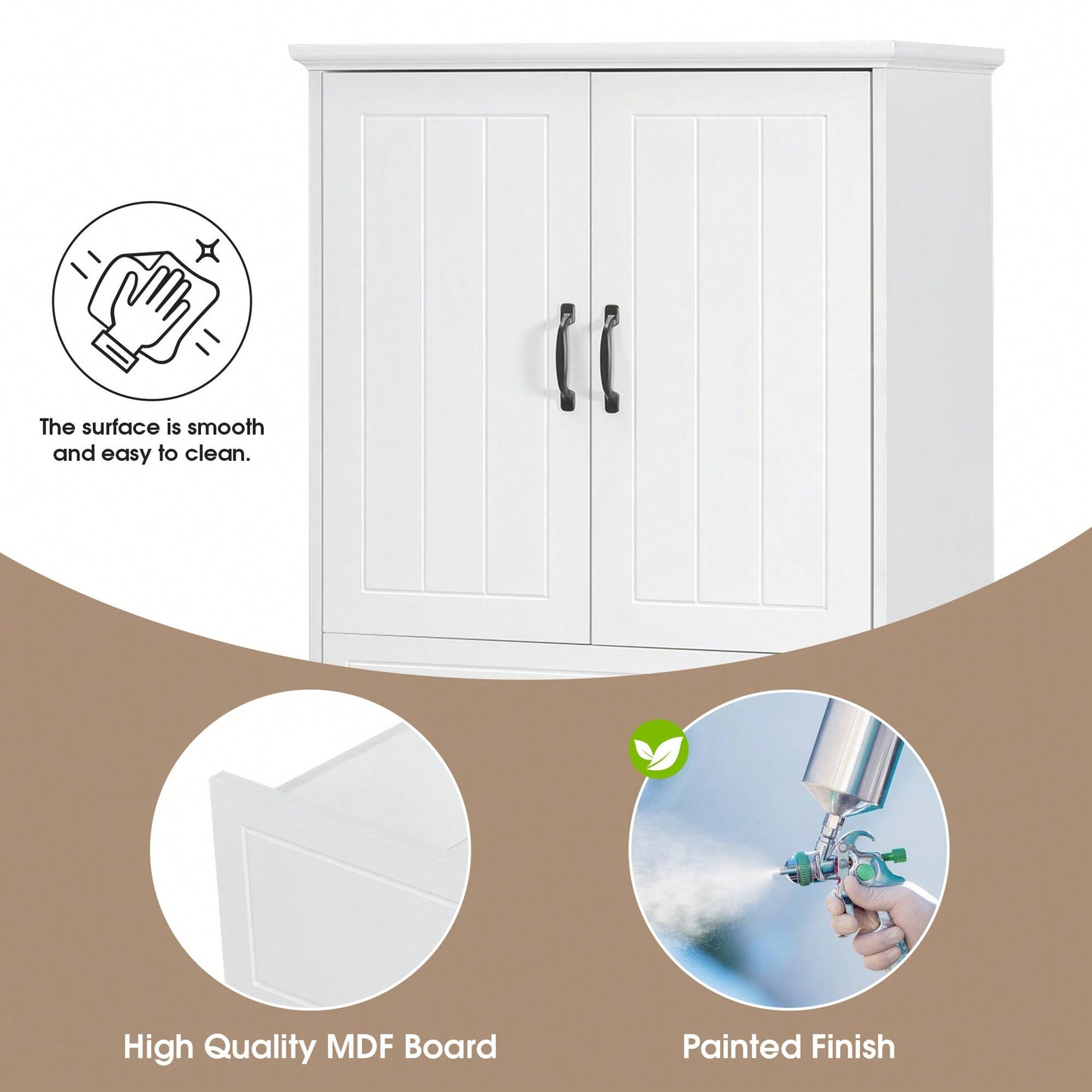 Stylish Bathroom Storage Cabinet With Dual Laundry Baskets And Versatile Doors And Drawer For Organized Home Spaces