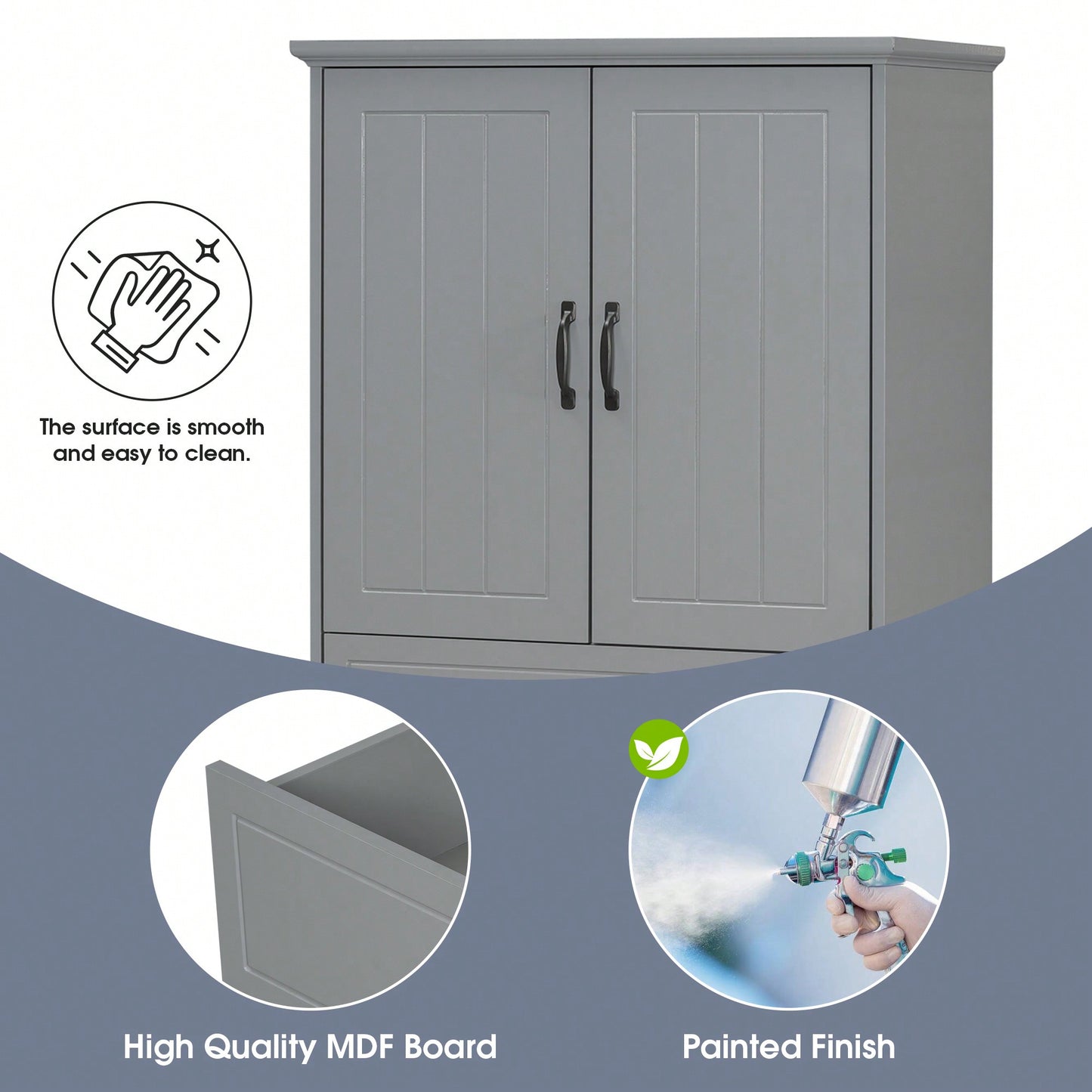 Stylish Bathroom Storage Cabinet With Dual Laundry Baskets And Versatile Doors And Drawer For Organized Home Spaces