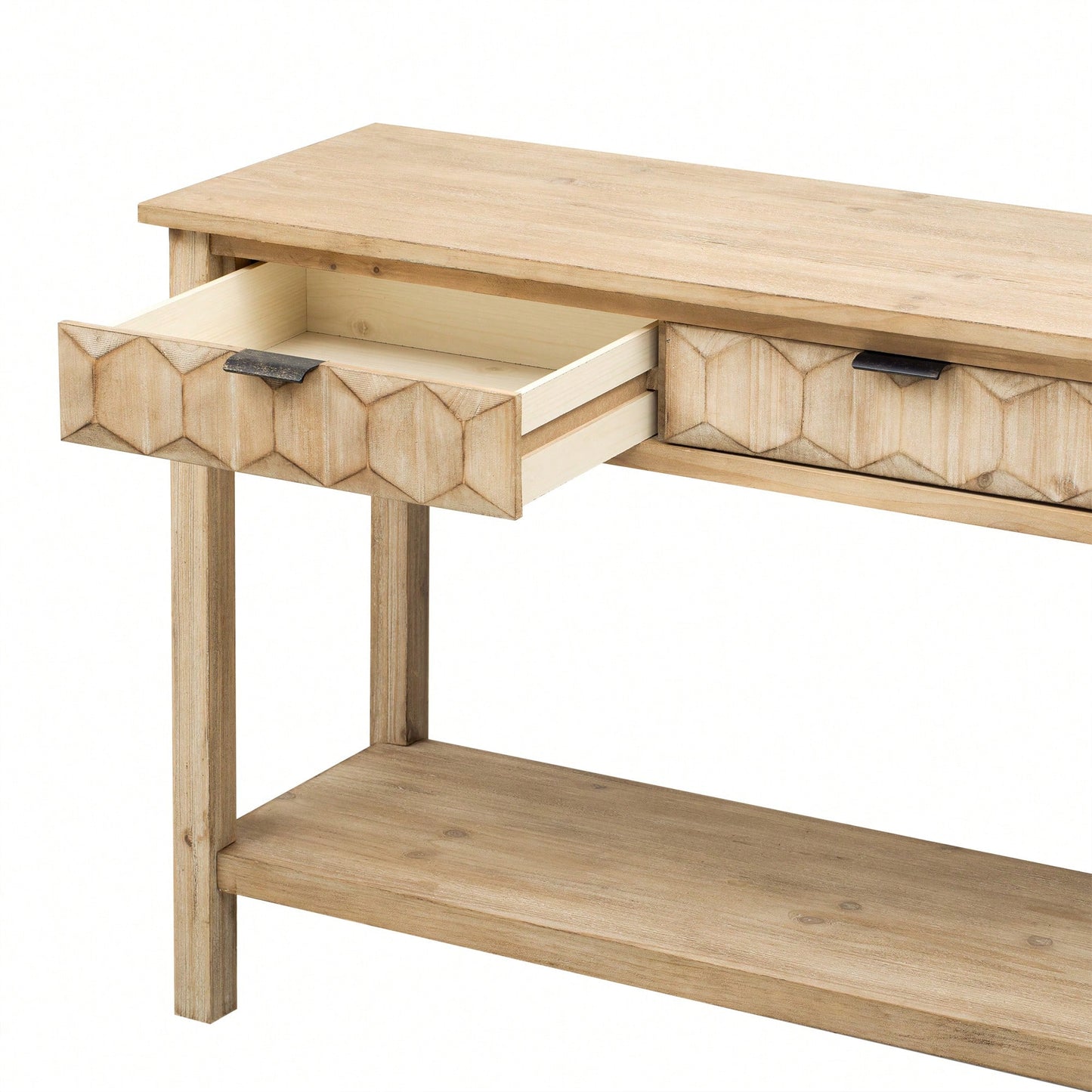 Modern Honeycomb Design Console Table For Entryway Living Room Study Foyer Hallway
