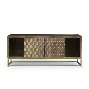 Modern Adjustable TV Stand With Storage Shelves For Living Room Entertainment Center