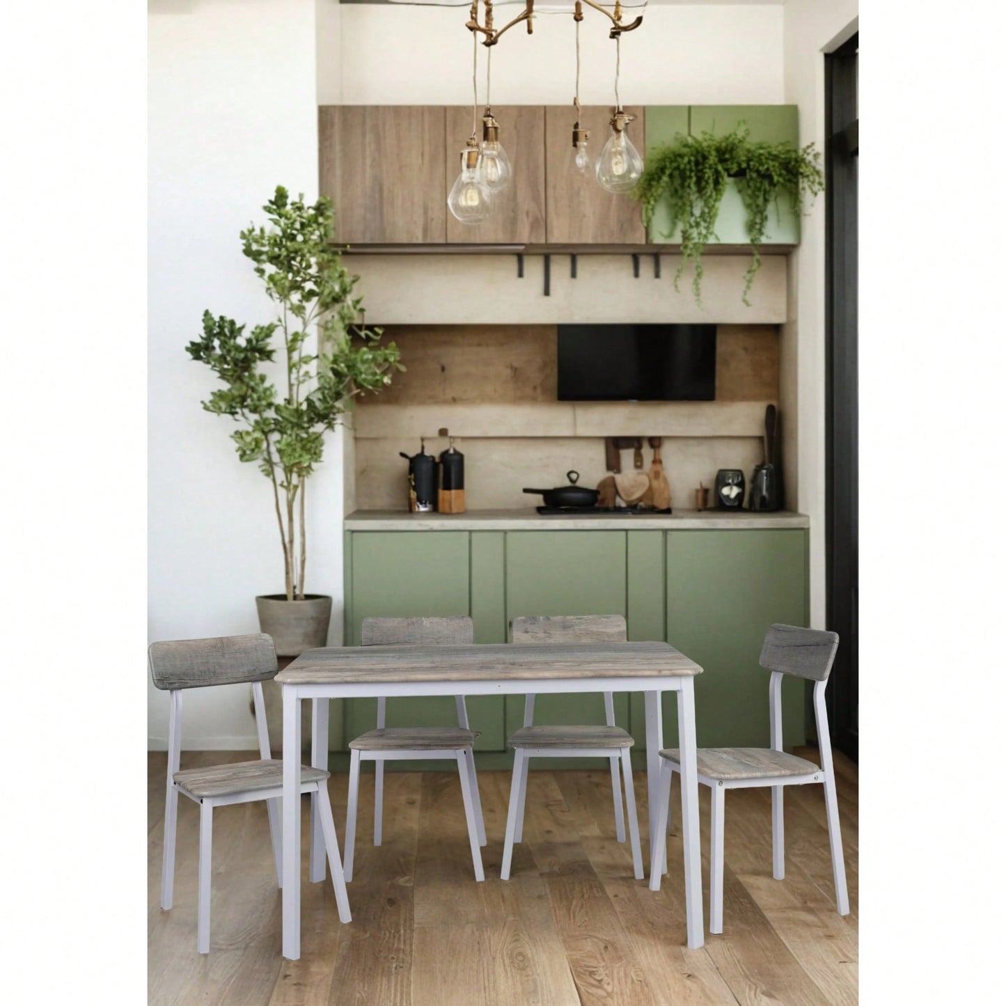 Elegant 5 Piece Dining Table Set For Modern Home Decor