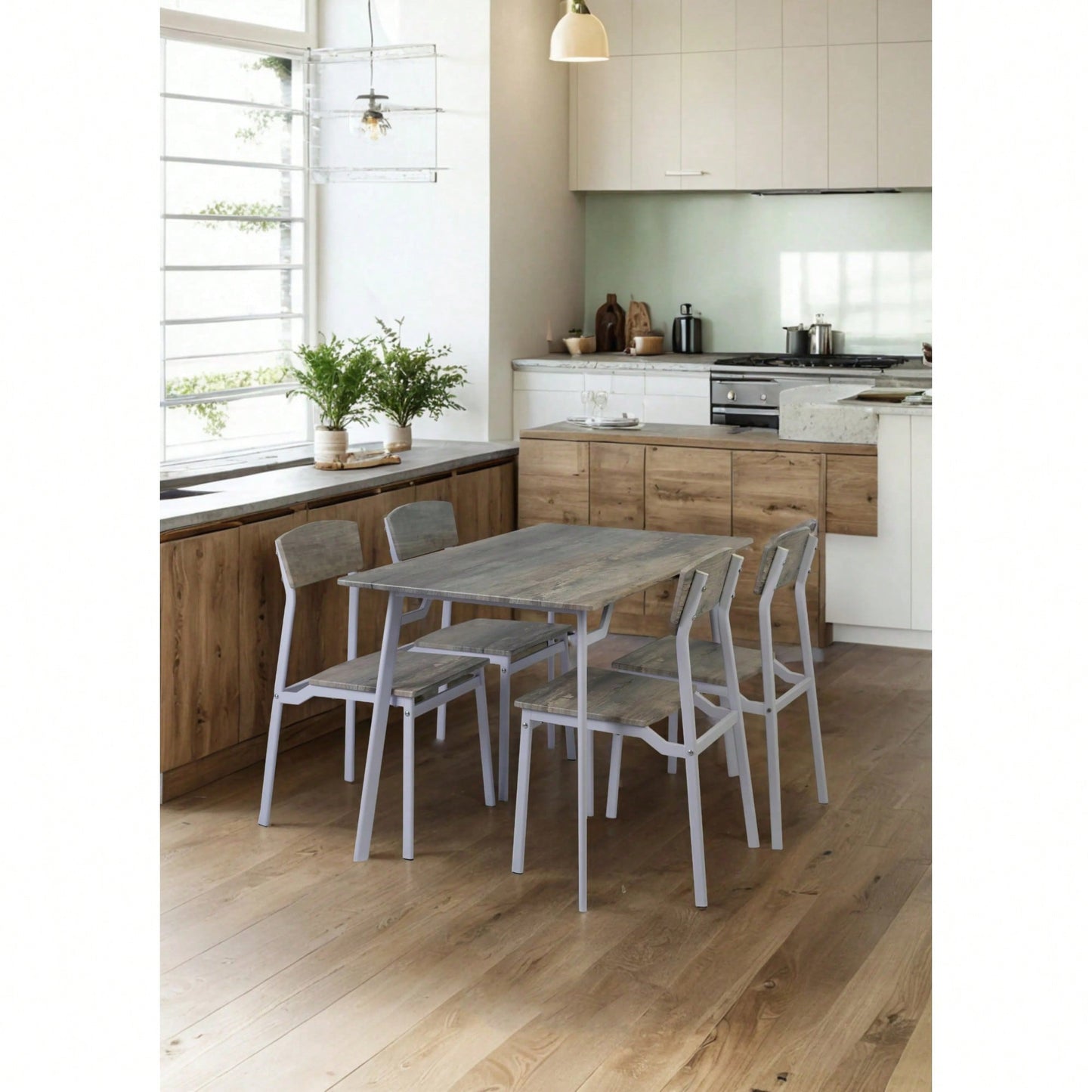 Elegant 5 Piece Dining Table Set For Modern Home Decor