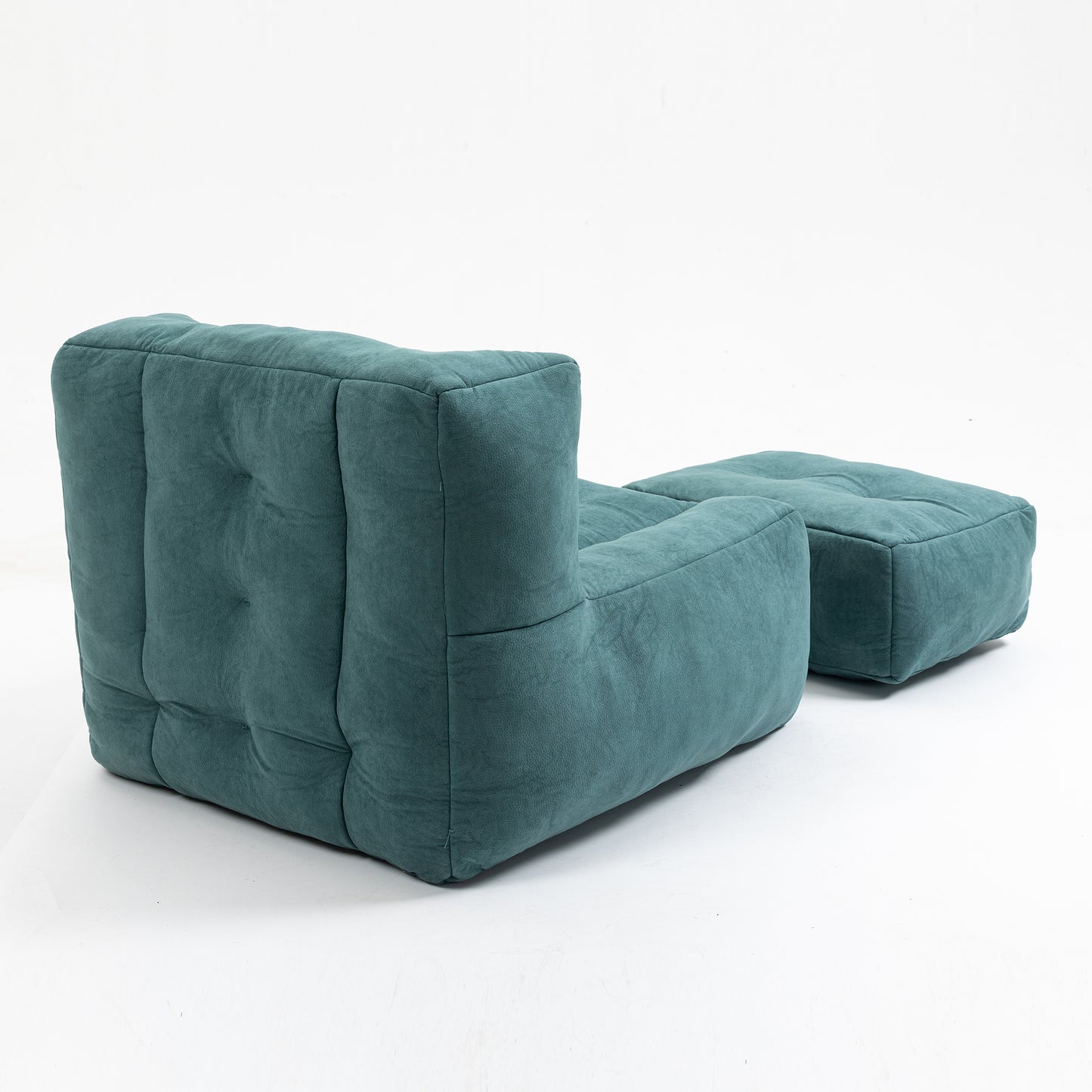 Memory Foam Bean Bag Chair with Ottoman for Adults and Kids, Soft Modern Sofa for Living Room and Bedroom