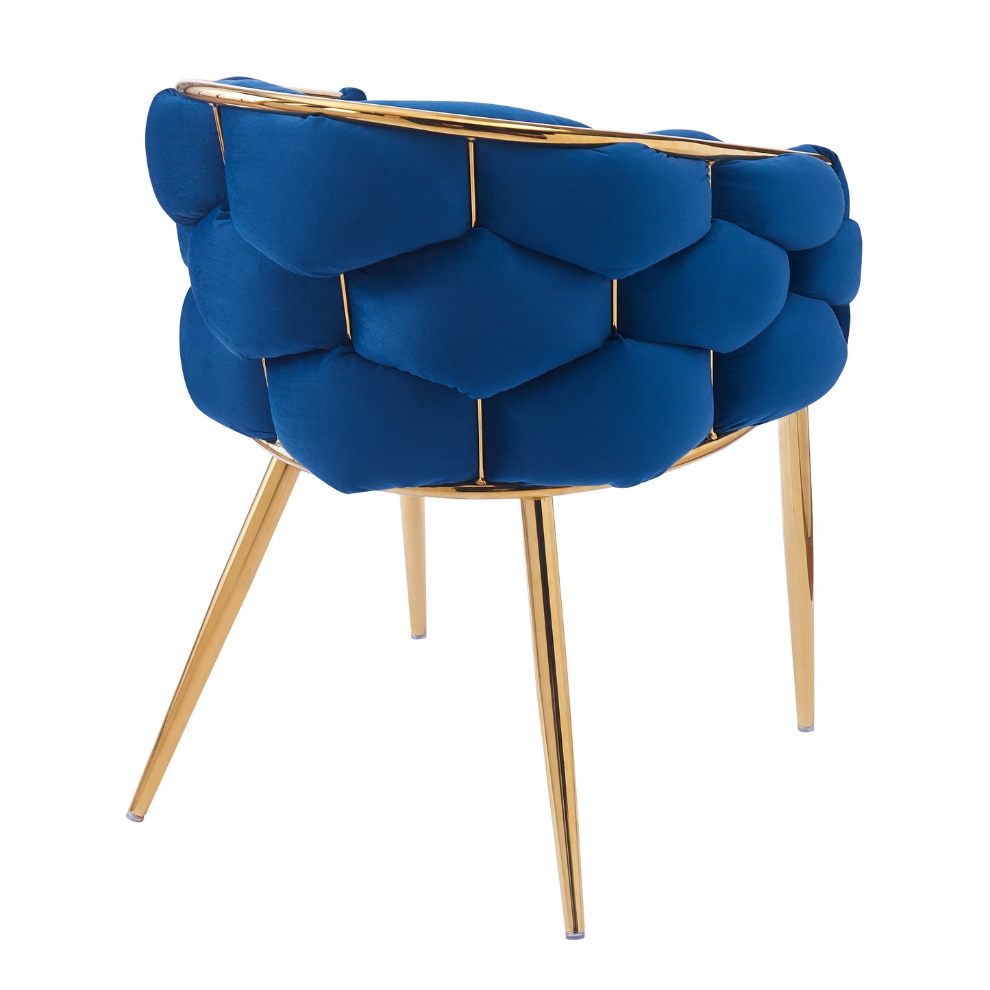 Luxury Handmade Accent Chair with Gold Legs, Modern Velvet Armchair for Living Room and Bedroom
