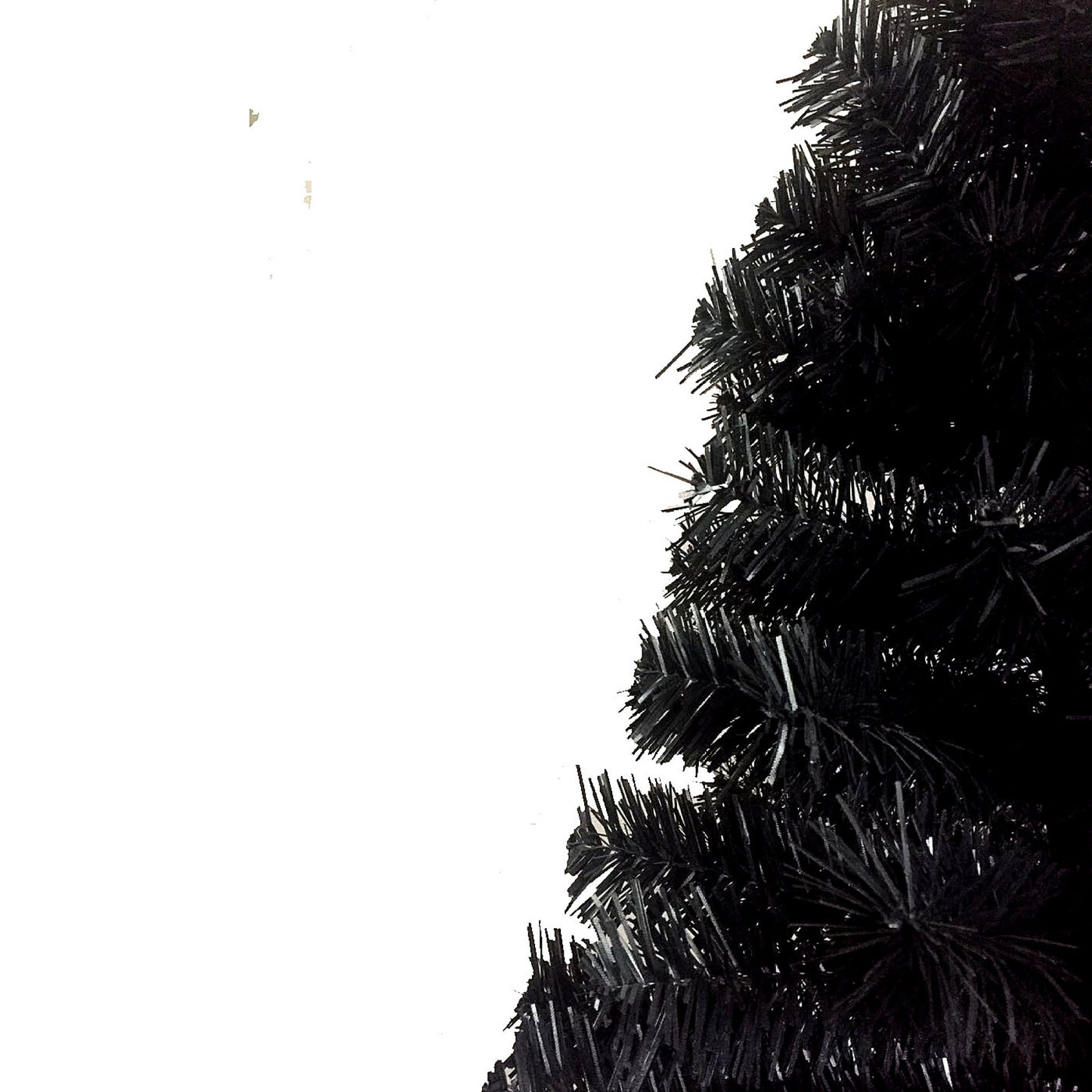 7.5FT Black Slim Artificial Christmas Tree with Foldable Metal Stand - Perfect for Holiday Décor, Space-Saving Design