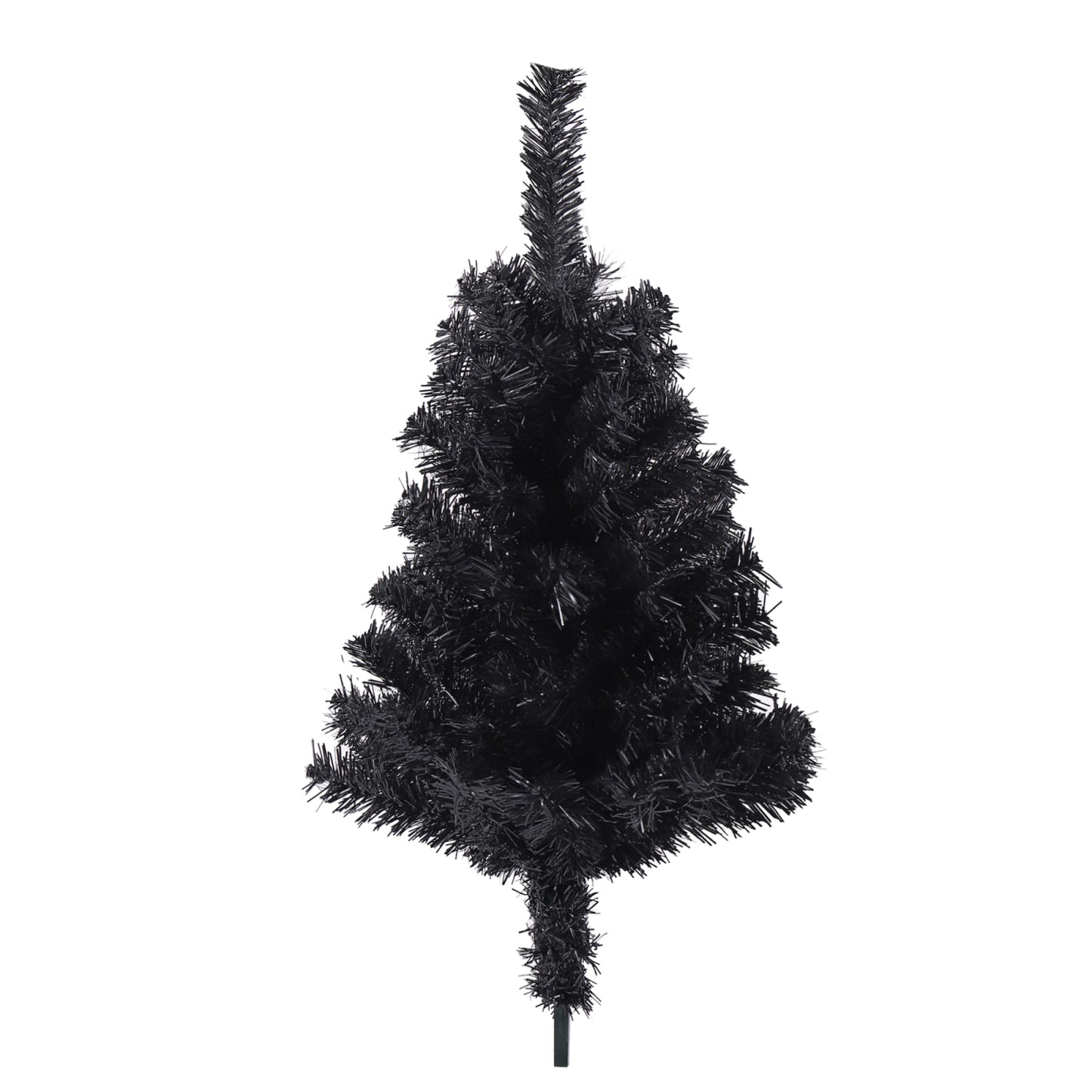 7.5FT Black Slim Artificial Christmas Tree with Foldable Metal Stand - Perfect for Holiday Décor, Space-Saving Design