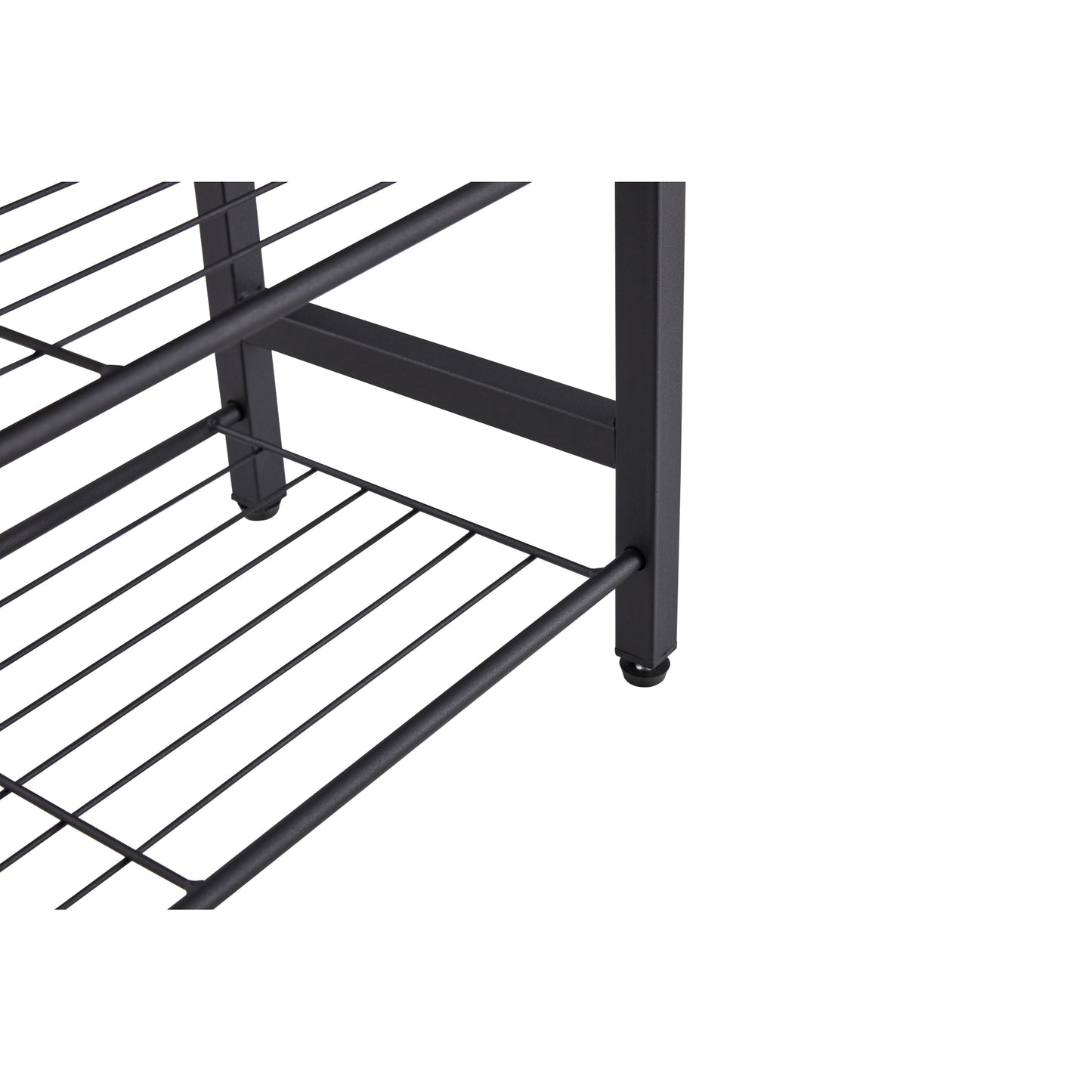4-Tier Metal Shoe Rack - Modern Multifunctional Storage Shelf with MDF Top Board, Space-Saving Organizer for Home or Office
