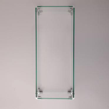 Rectangular Glass Wind Guard for Fire Pit - Durable Tempered Glass Barrier for Outdoor Gas Fire Pits, Wind Protection