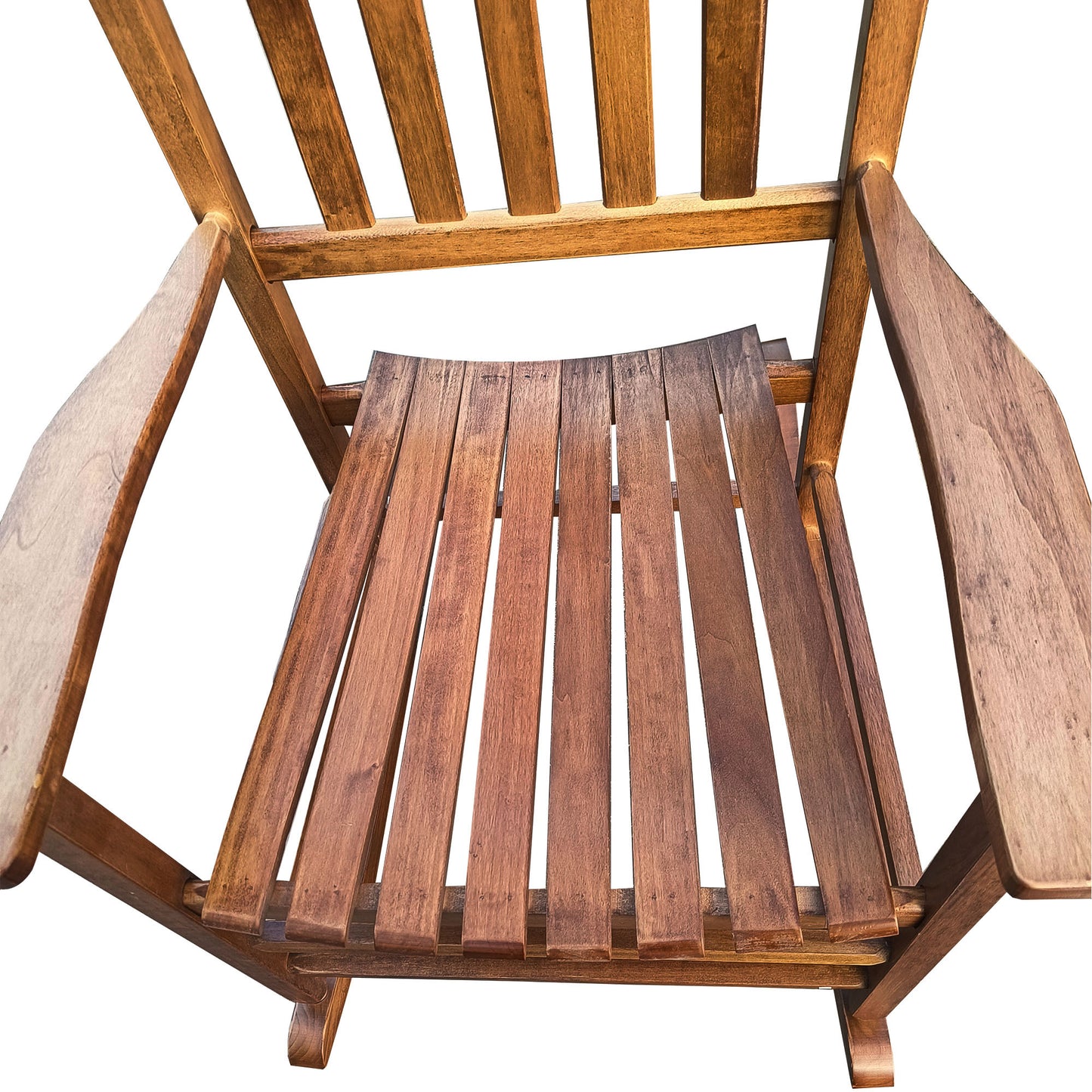 Brown Balcony Porch Rocking Chair for Adults - Comfortable Outdoor Seating for Relaxation
