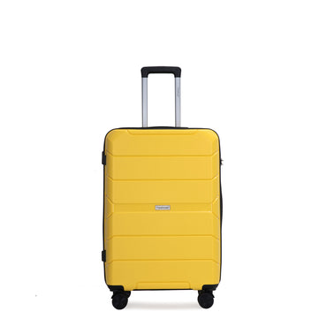 Lightweight Hardshell Luggage Set with Spinner Wheels and TSA Lock, 3-Piece Suitcase Set (20/24/28), Yellow