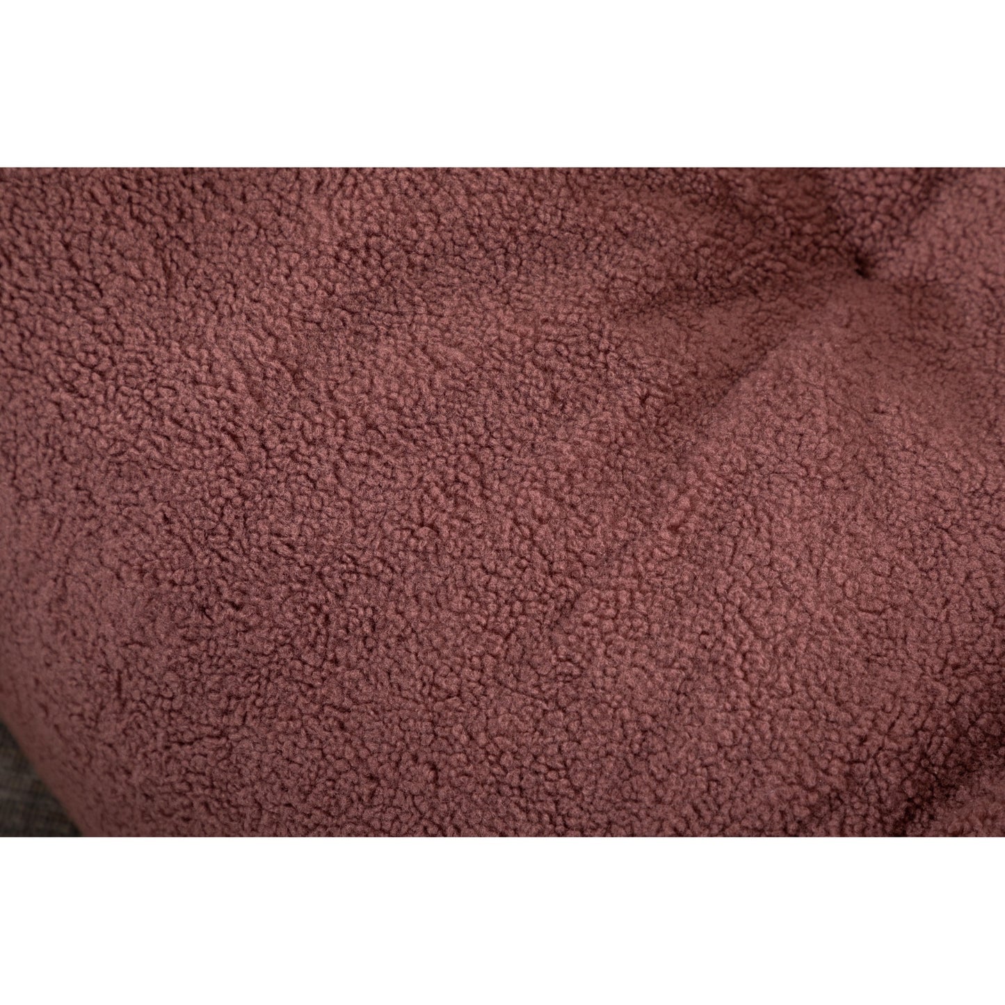 Soft Teddy Fabric Tufted Foam Bean Bag Chair - Cozy Red Bean Bag for Kids & Adults - Comfortable Seating for Playrooms, Living Rooms