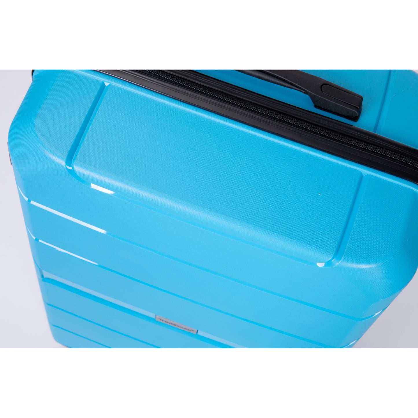 Lightweight Hardshell Luggage Set with Spinner Wheels & TSA Lock, 3-Piece Suitcase Set (20/24/28) - Light Blue