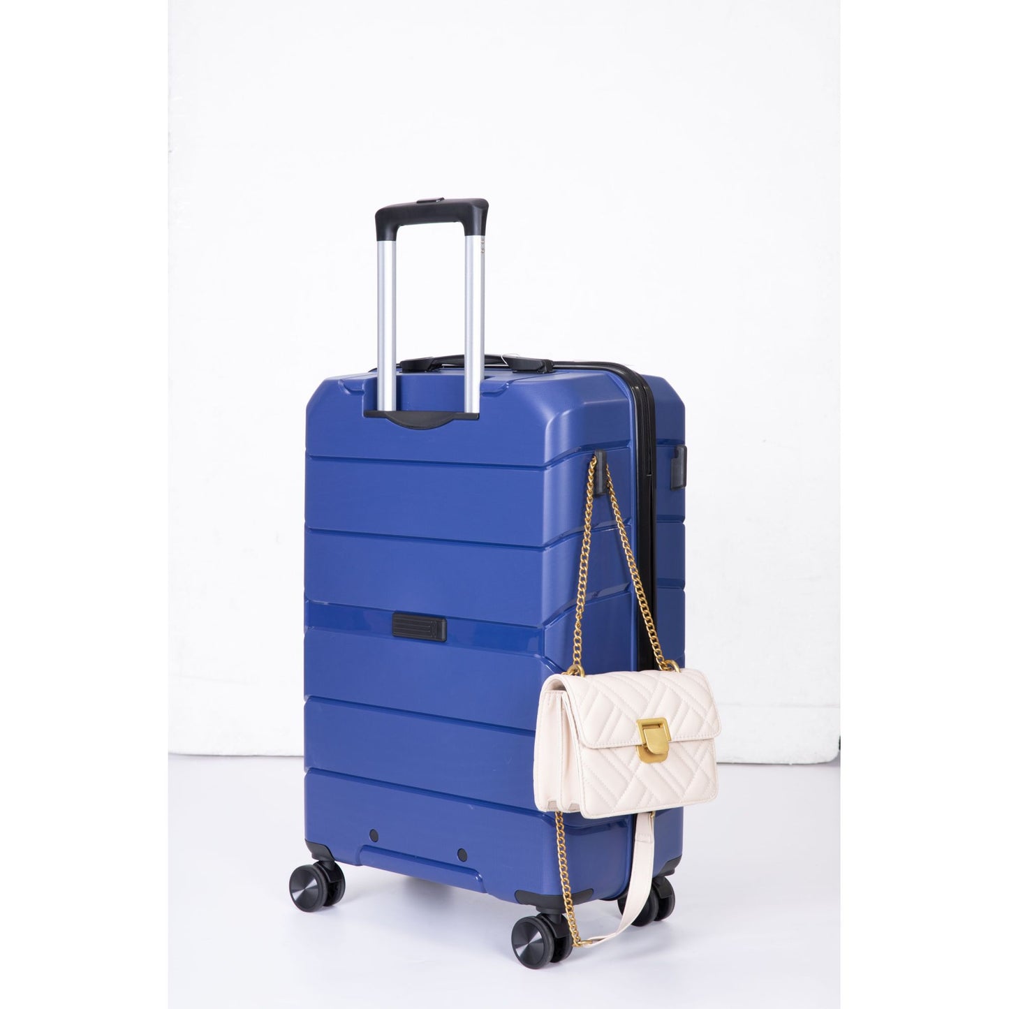 Lightweight Hardshell Luggage Set with Spinner Wheels, TSA Lock - 3-Piece (20/24/28) - Navy Travel Suitcase Set