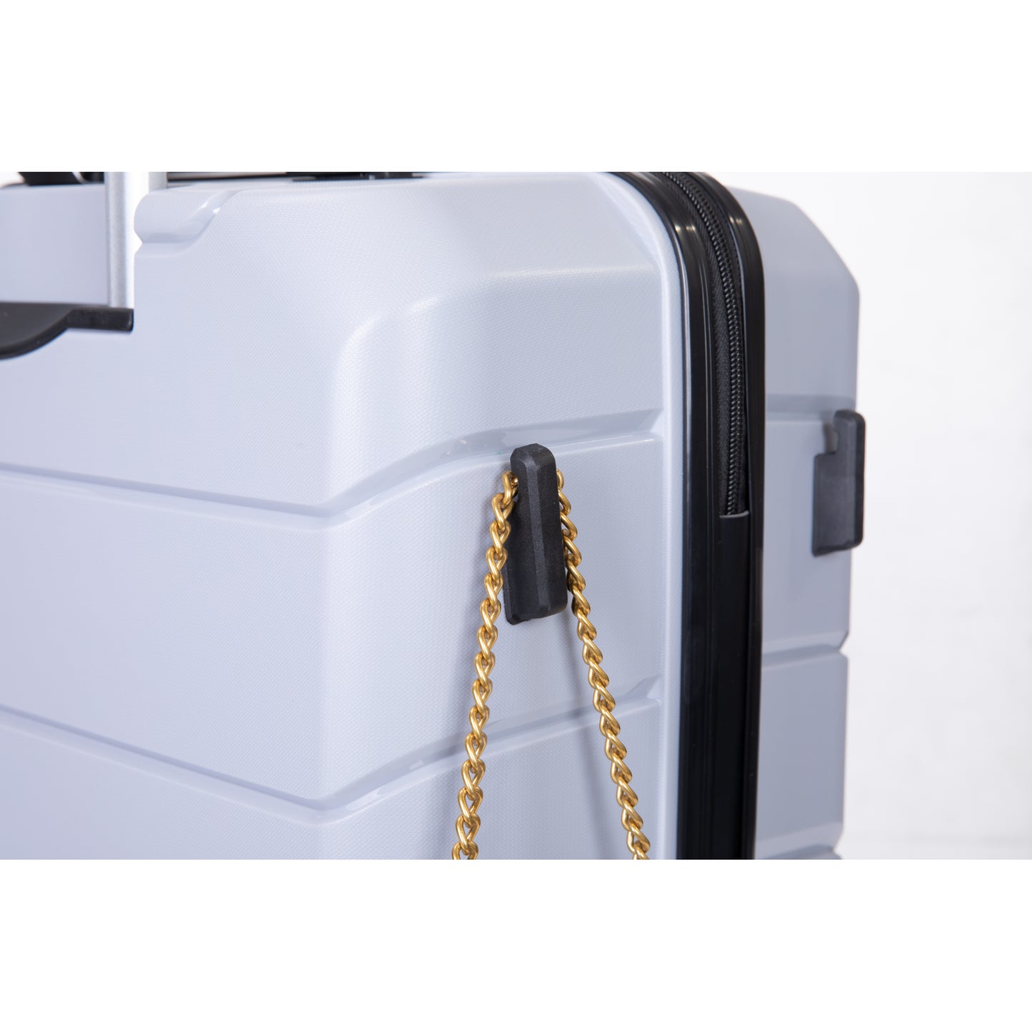 Lightweight Hardshell 3-Piece Luggage Set with Spinner Wheels & TSA Lock - Silver (20/24/28)