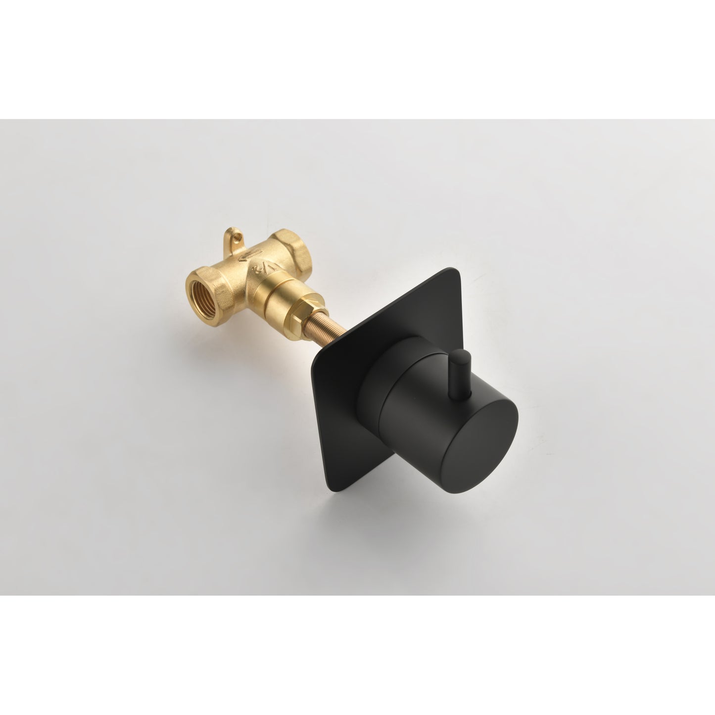 3/4 Cast Metal Shower Volume Control Valve - Adjustable Brass Handle, 3-Piece Assembly for Optimal Water Flow Control