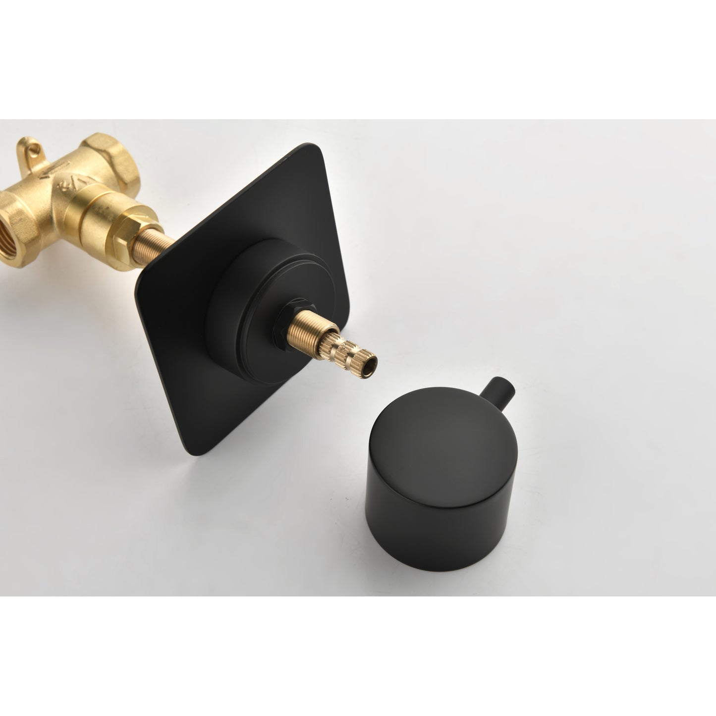 3/4 Cast Metal Shower Volume Control Valve - Adjustable Brass Handle, 3-Piece Assembly for Optimal Water Flow Control