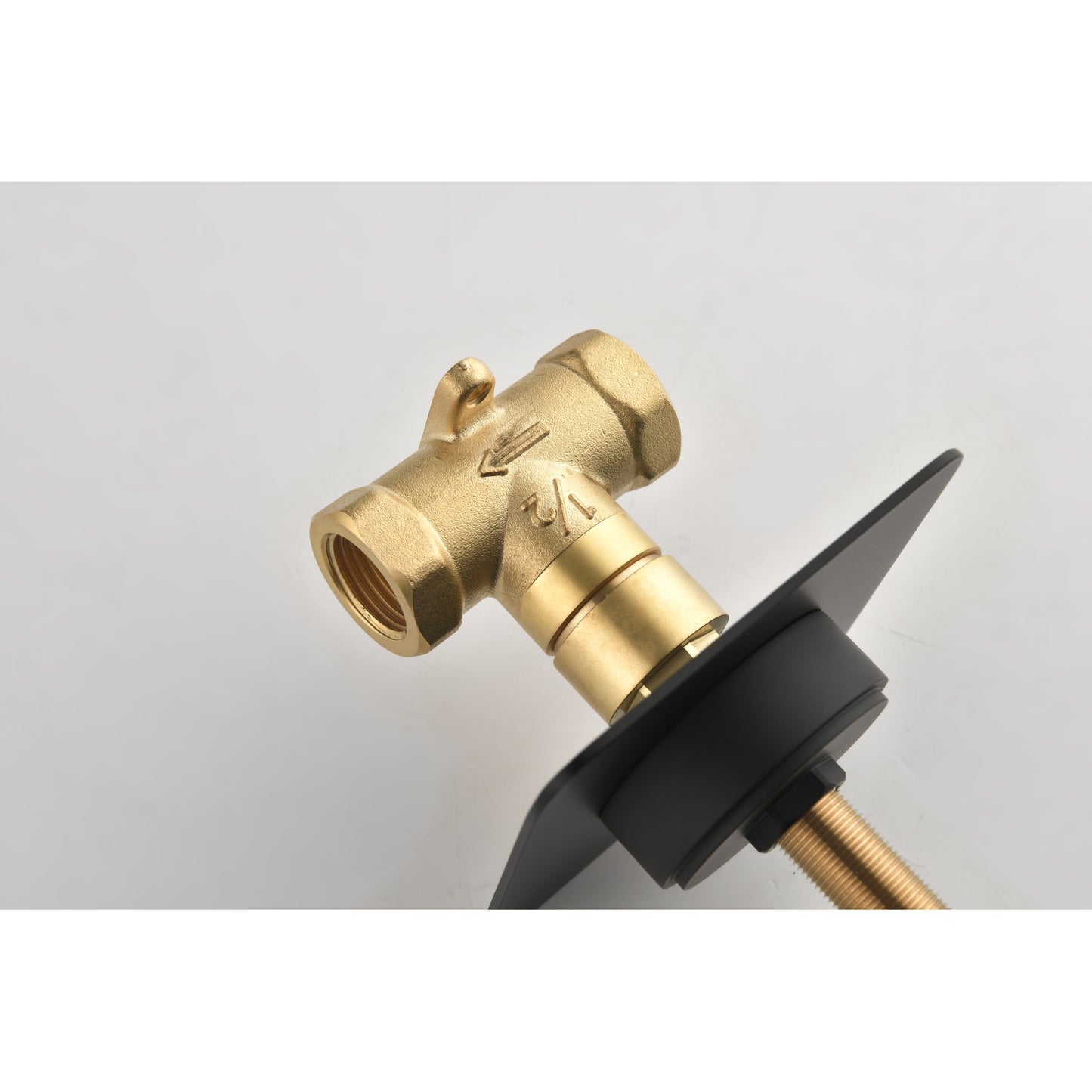3/4 Cast Metal Shower Volume Control Valve - Adjustable Brass Handle, 3-Piece Assembly for Optimal Water Flow Control