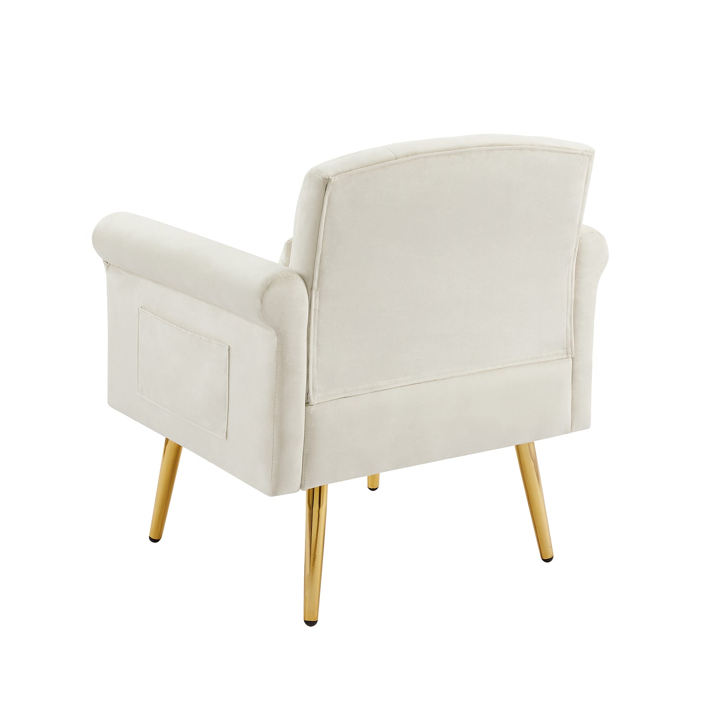 OFF WHITE  velvet armchair with metal  legs
