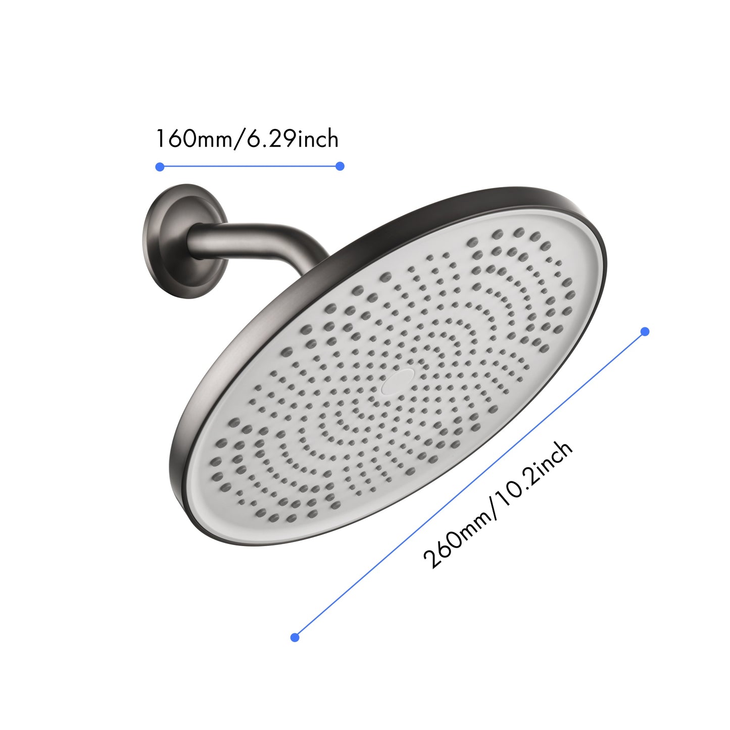 High Pressure Rain Shower Head - Luxury Modern Design - Easy Tool-less Installation in 1 Minute