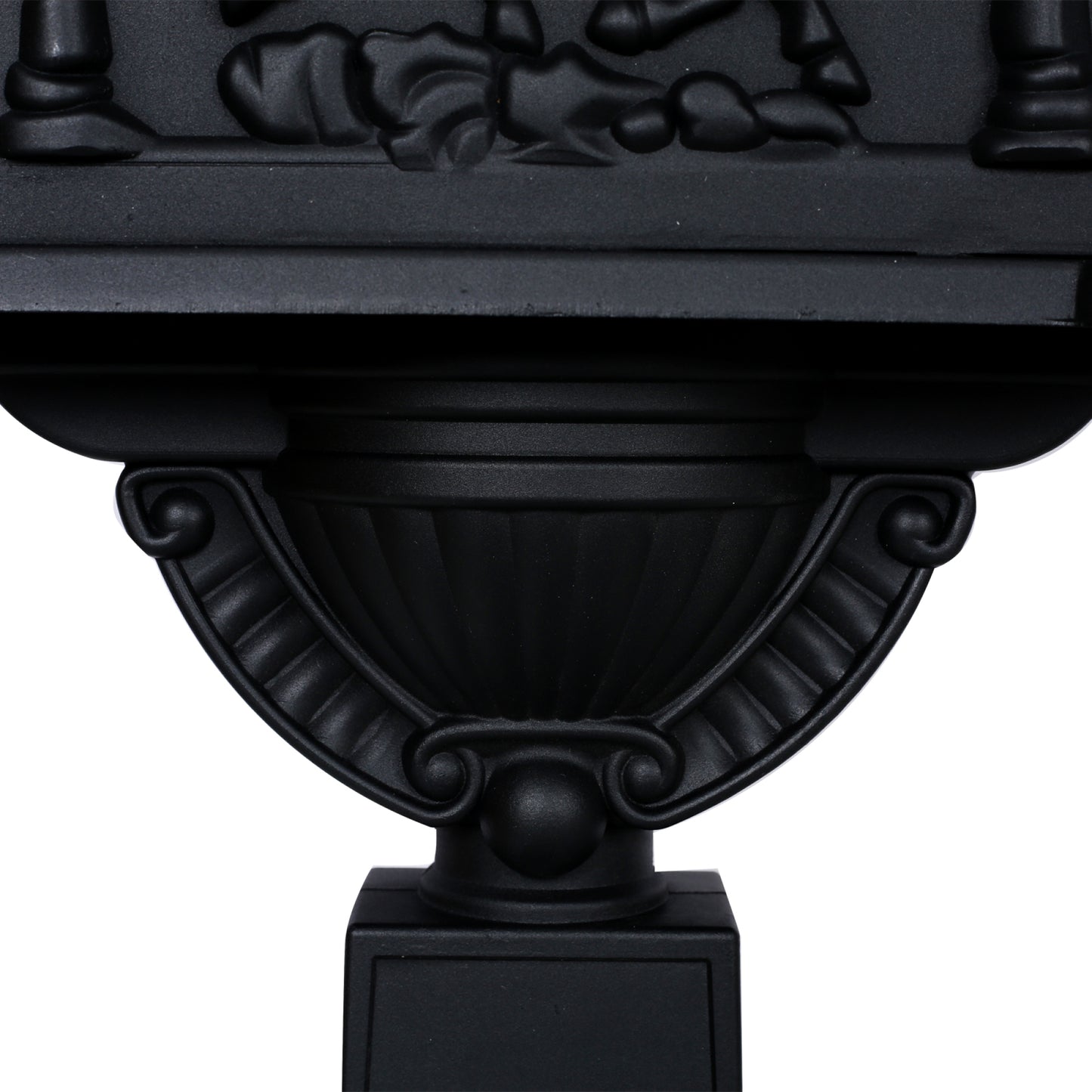 Cast Aluminum Black Postal Box - Durable Mailbox for Home or Office - Weather-Resistant and Secure Design