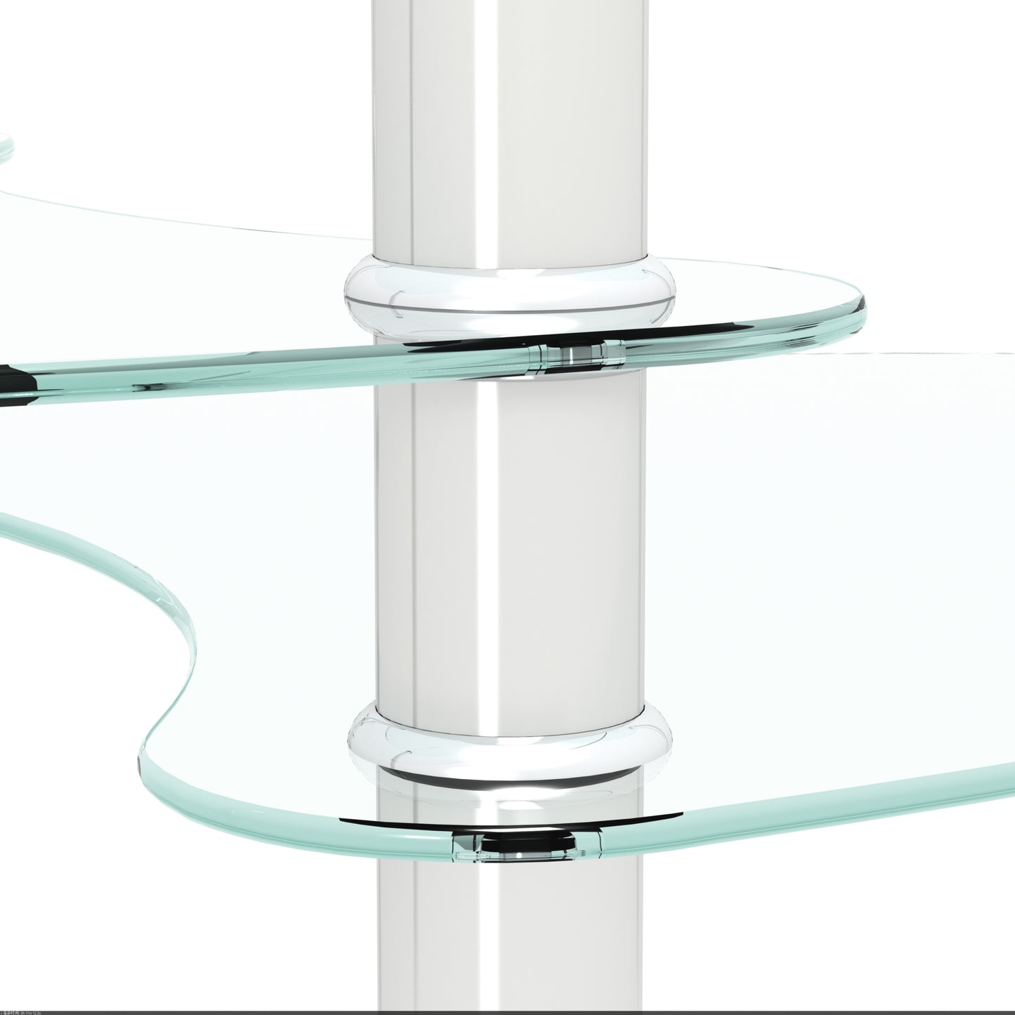 Transparent Oval Glass Coffee Table with Stainless Steel Legs - Modern 3-Layer Tea Table for Living Room Elegance