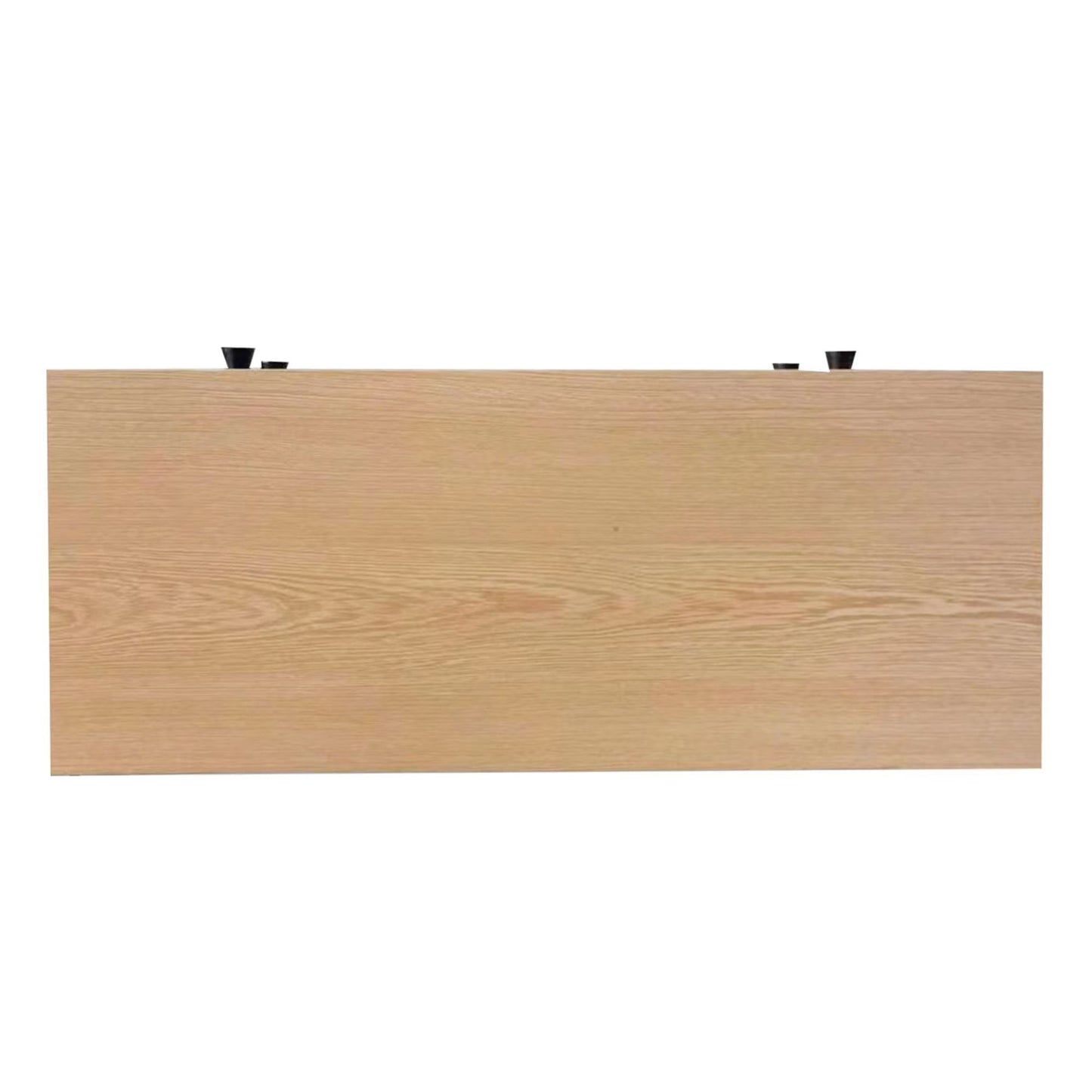 Stylish Entryway Shoe Cabinet with 2 Flip Drawers Adjustable Panel Black Wood Grain Finish