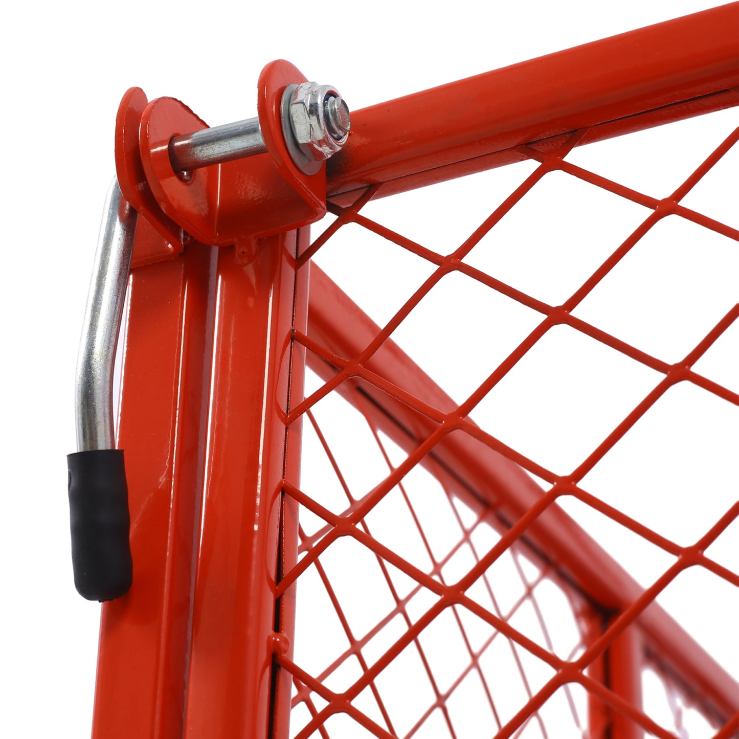 Steel Garden Cart with Removable Mesh Sides - 3 cu ft Capacity, 550 lb Load, Heavy Duty Red Utility Trolley