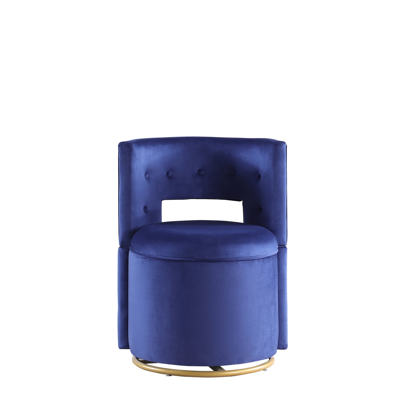 360 degree Swivel Accent Chair with Storage Velvet Curved Chair Gold Metal Base for Living Room Nursery Bedroom