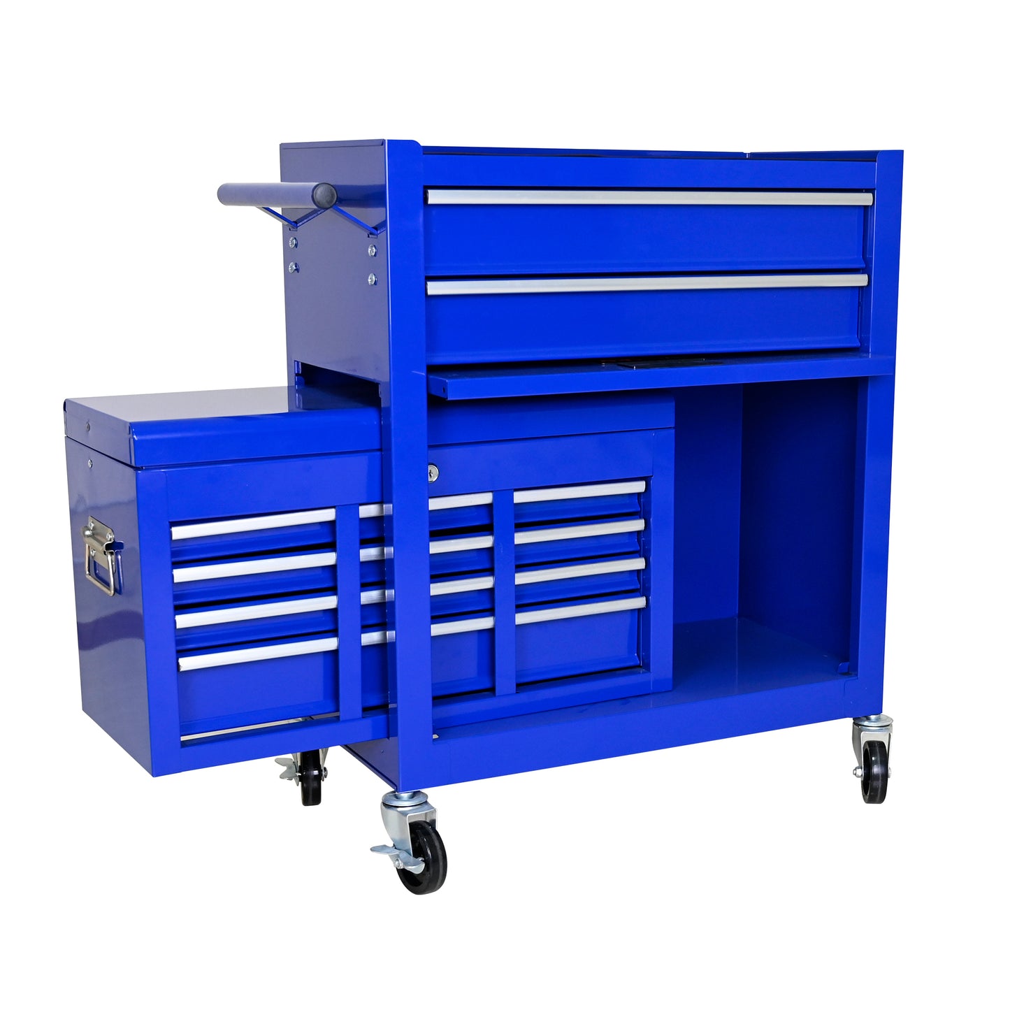 High Capacity Rolling Tool Chest with Wheels, 8-Drawer Storage Cabinet, Heavy-Duty Tool Organizer, Blue Tool Box on Wheels