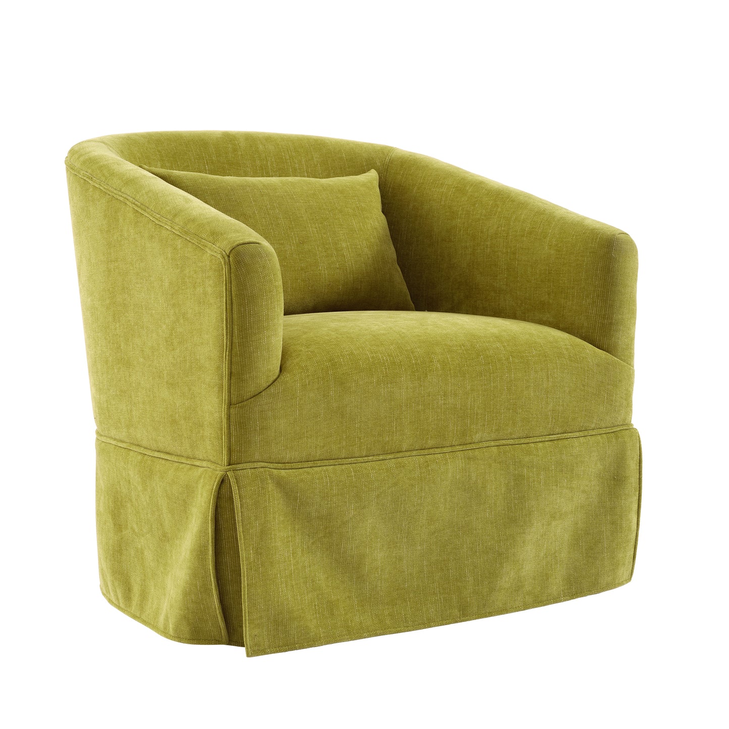 360-degree Swivel Accent Armchair Linen Blend FRUIT GREEN