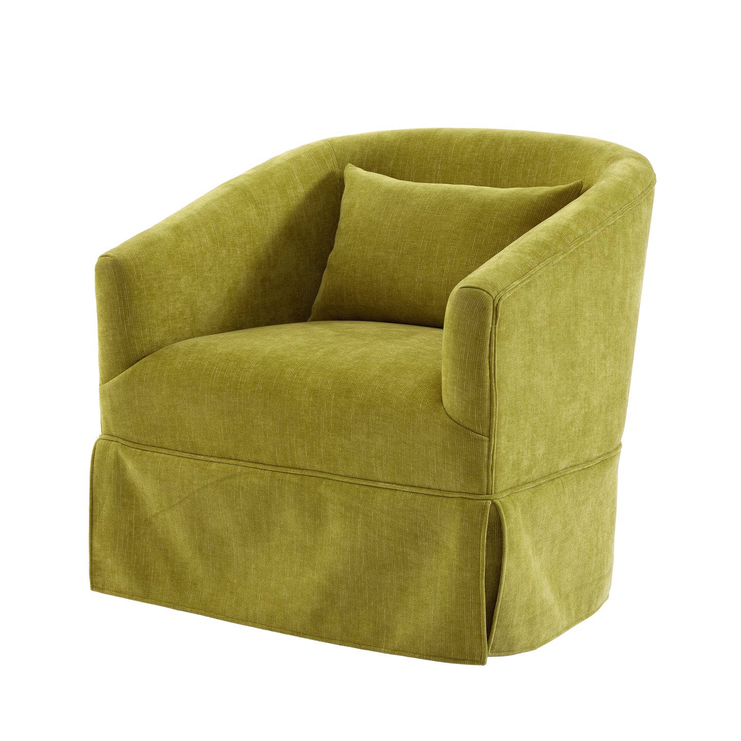 360-degree Swivel Accent Armchair Linen Blend FRUIT GREEN