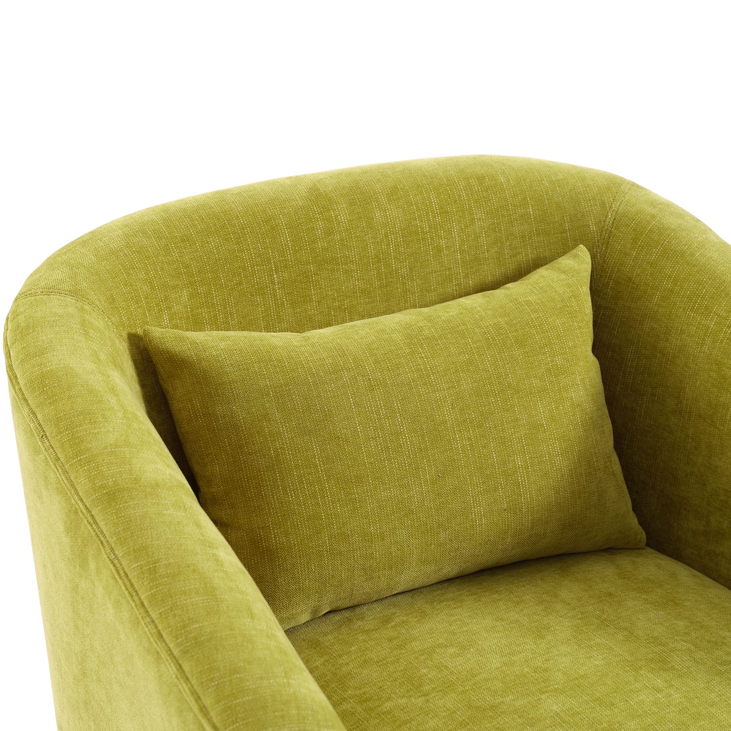 360-degree Swivel Accent Armchair Linen Blend FRUIT GREEN