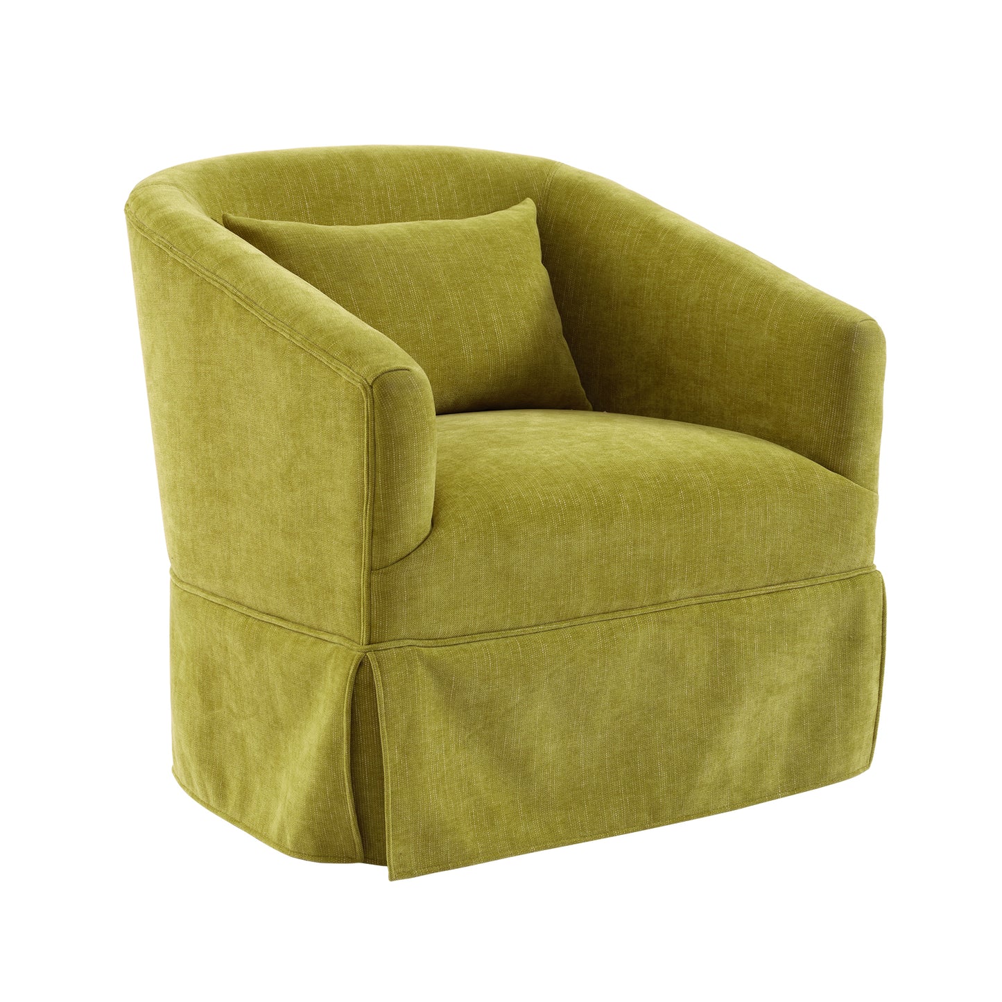 360-degree Swivel Accent Armchair Linen Blend FRUIT GREEN