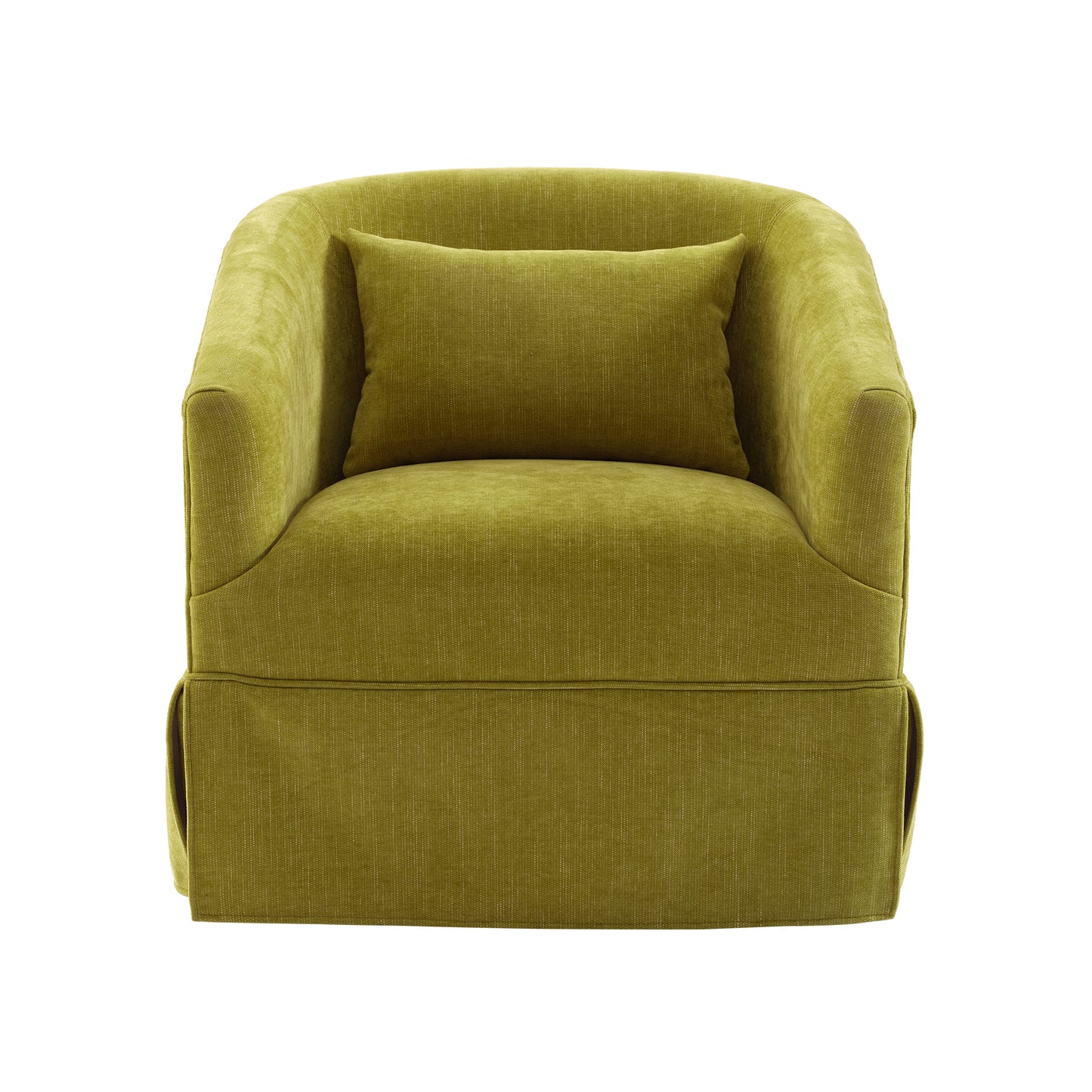 360-degree Swivel Accent Armchair Linen Blend FRUIT GREEN